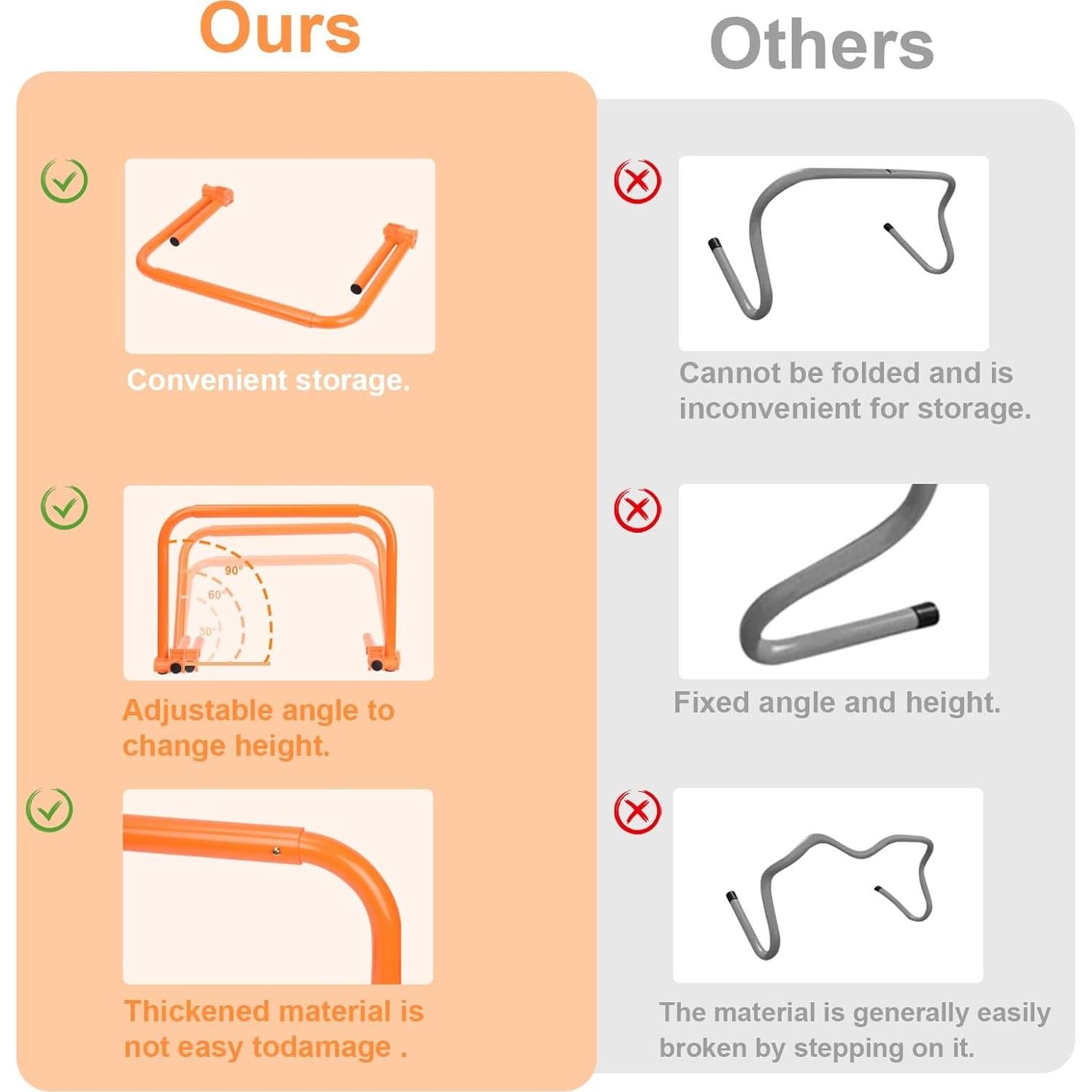 Vallas de Entrenamiento de Velocidad Hikeen Set de 6 Ajustables