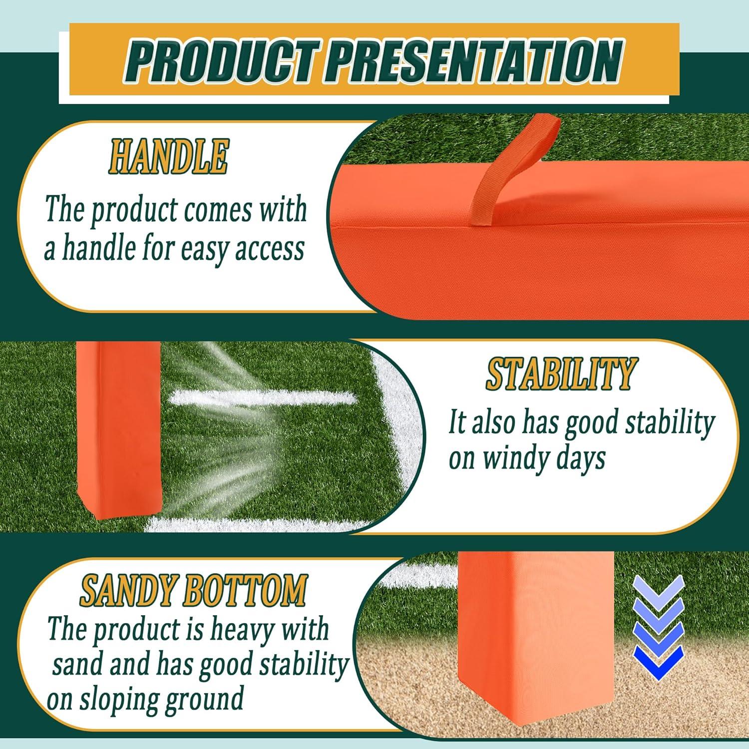 Conos de Fútbol Desunqin 4 Pcs con Peso de Arena 45.72 cm