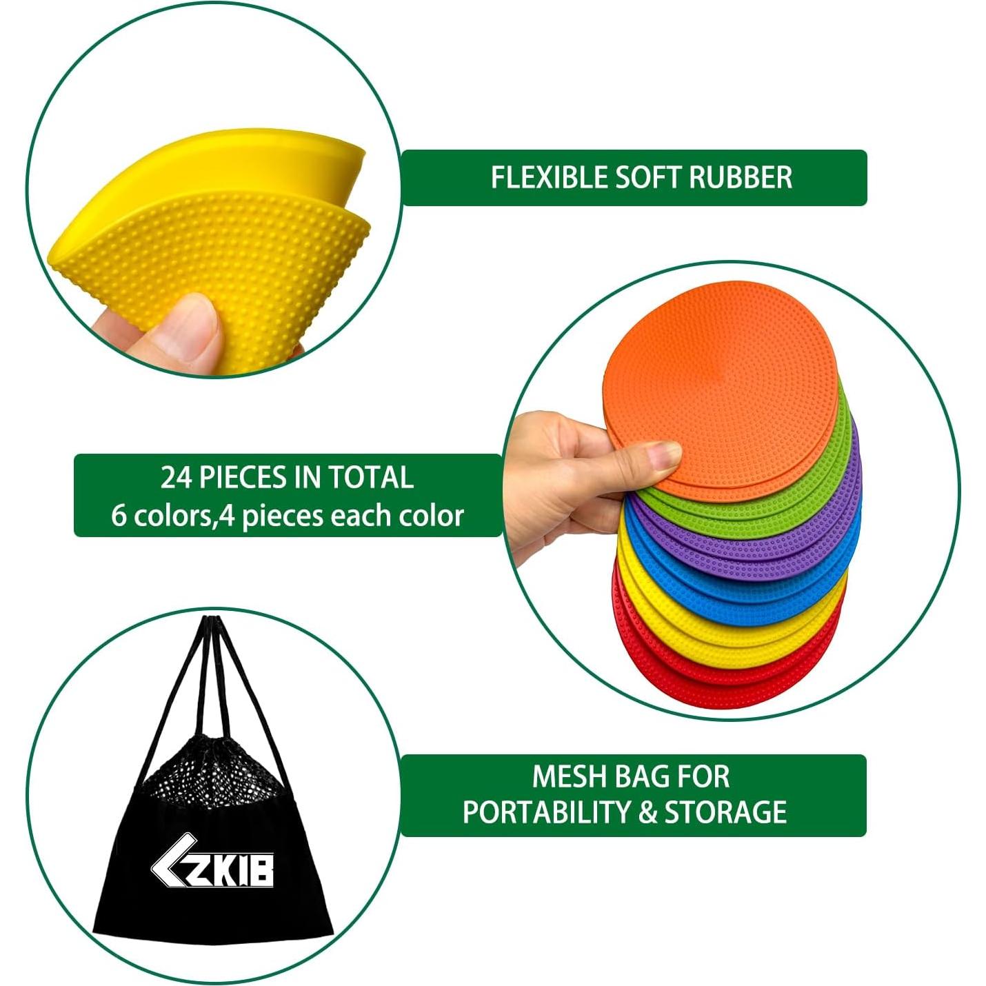 Marcadores de Puntos Antideslizantes LZKIB 12cm 24 Pcs Colores