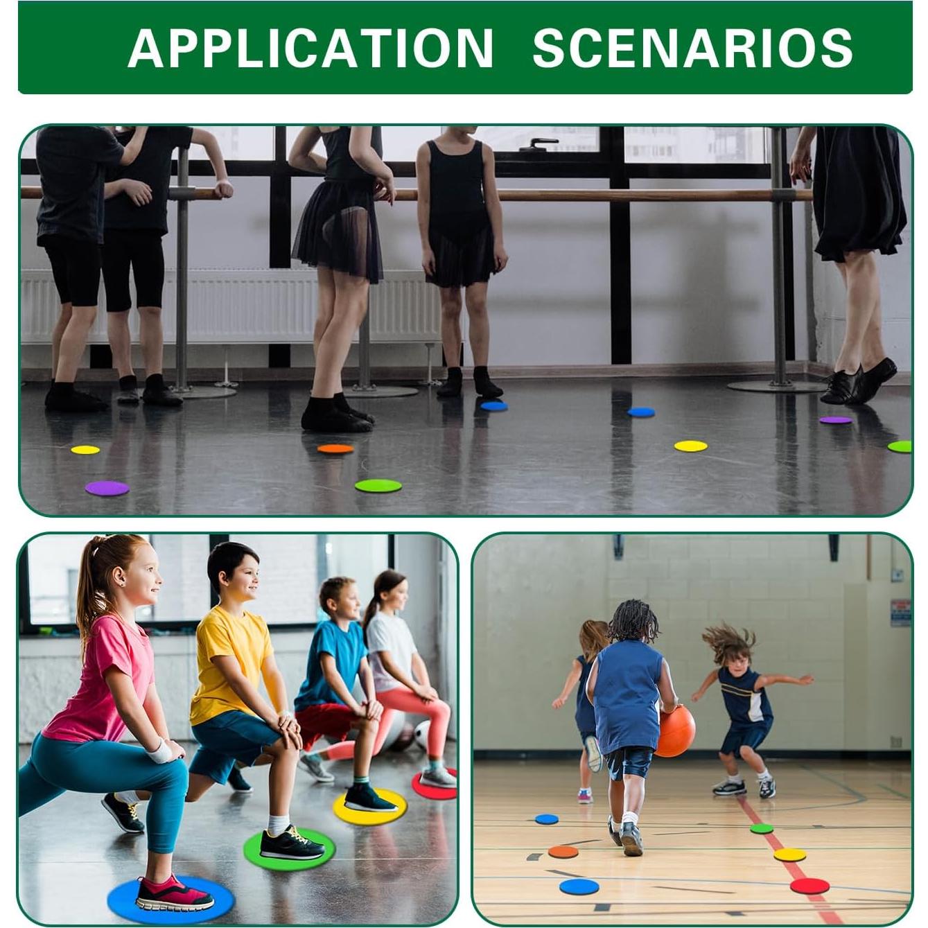 Marcadores de Puntos Antideslizantes LZKIB 12cm 24 Pcs Colores