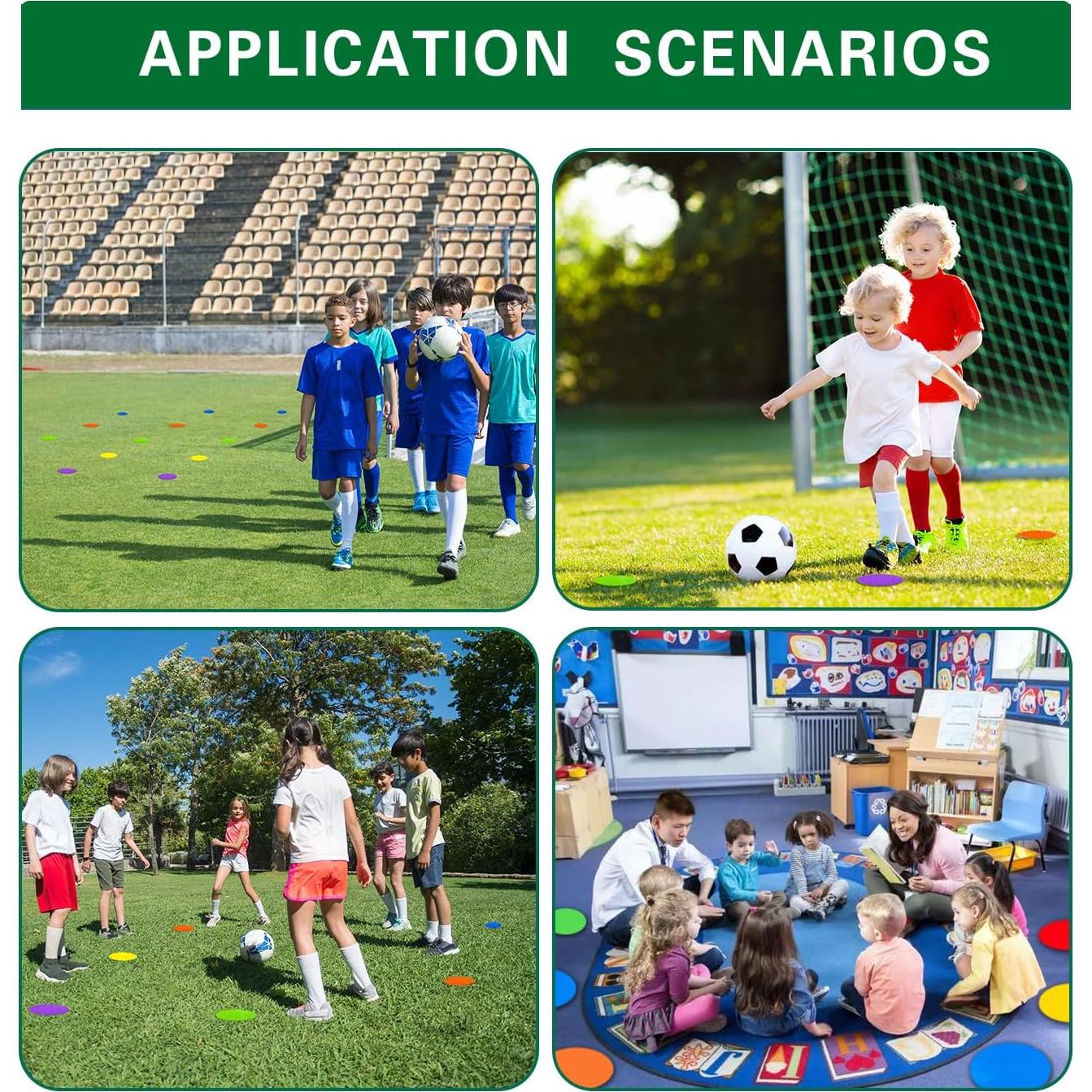 Marcadores de Puntos Antideslizantes LZKIB 12cm 24 Pcs Colores