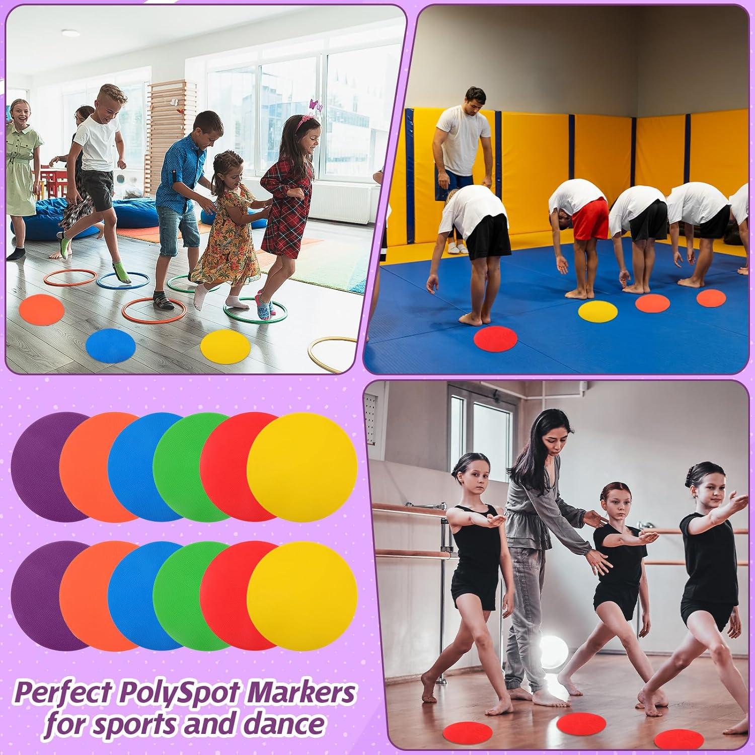 12 Conos Planos Antideslizantes MAQUITA 22.86 cm para Entrenamiento