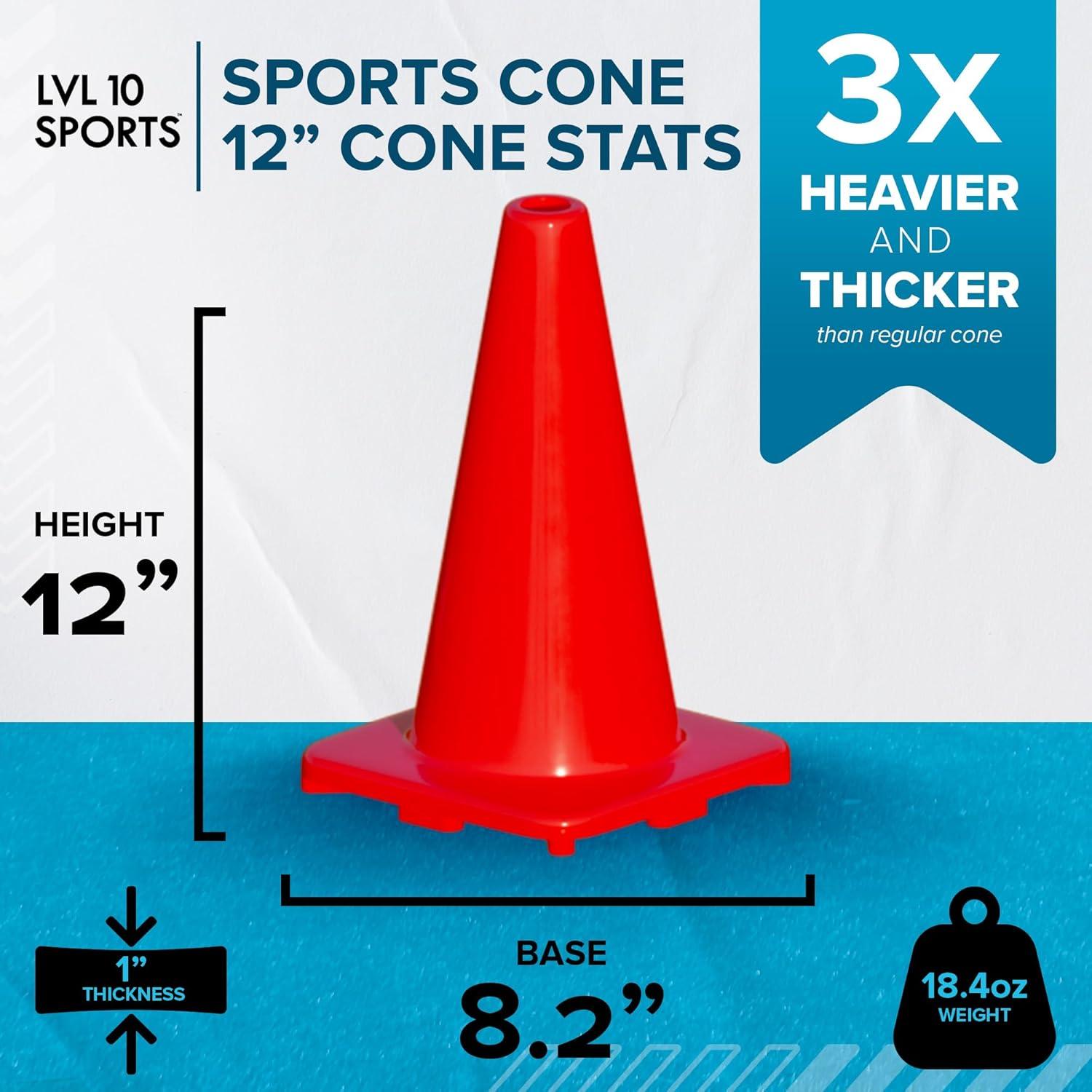 Conos de Entrenamiento LVL10 Sports 30.48 cm - 4 Unidades