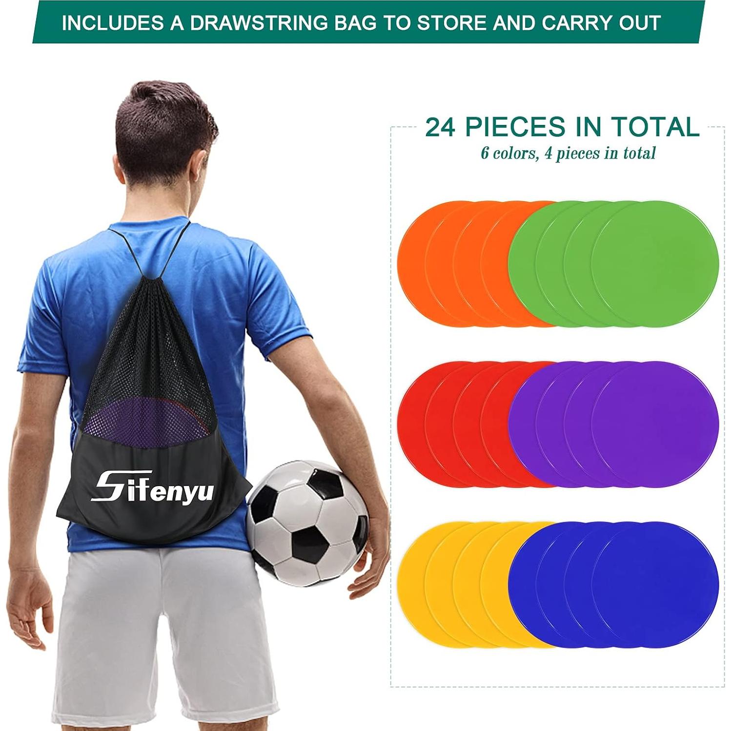 Marcadores de Suelo de Gimnasio SIFENYU 24 Piezas 9 Pulgadas TPE