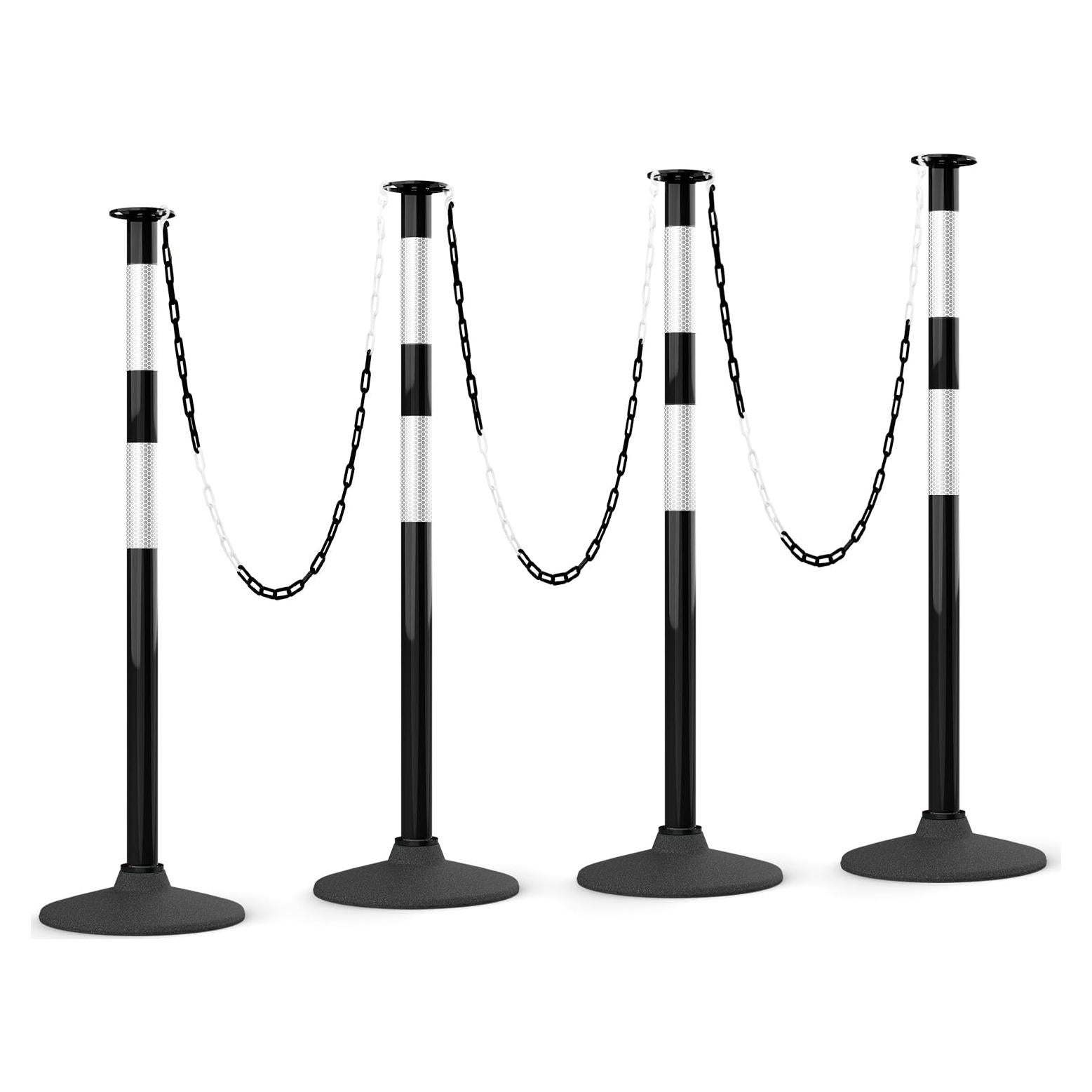 Postes Delineadores de Tráfico HiGiant 86 cm 4 Piezas con Base de Caucho