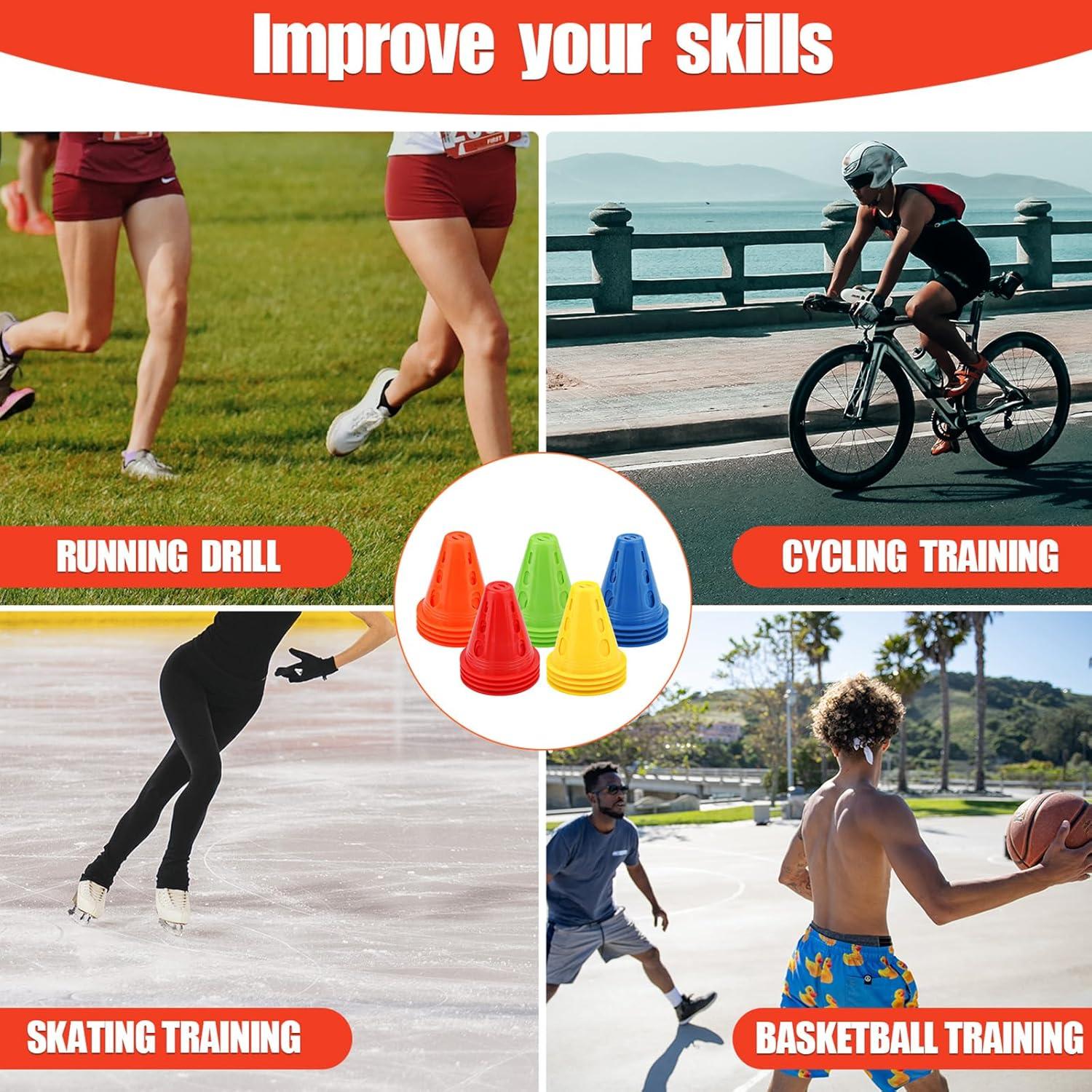 20 Conos de Entrenamiento Tinoaly 7.8 cm Multicolor