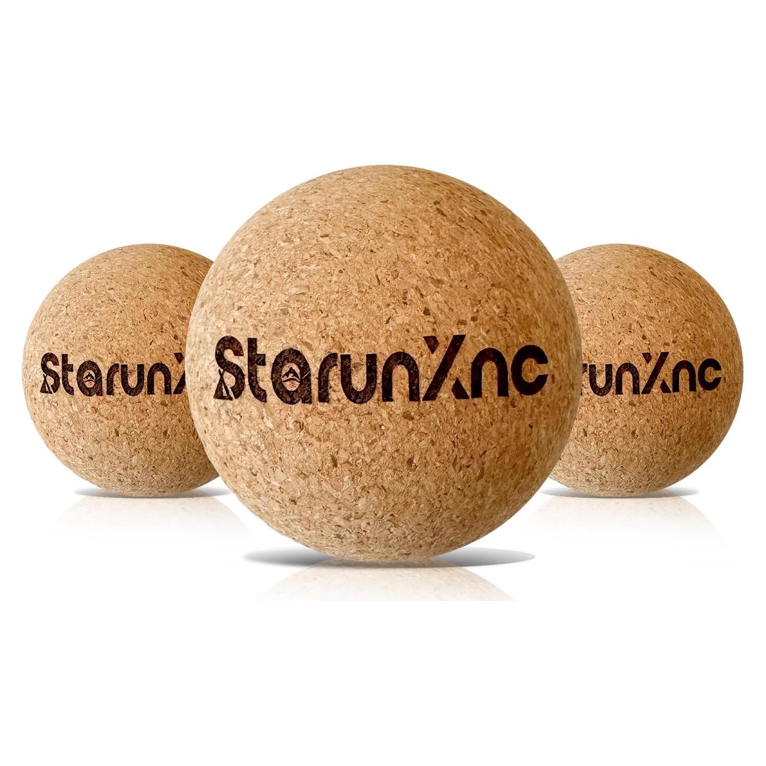 Juego de 3 Pelotas de Masaje de Corcho StarunXnc - Alivio Muscular