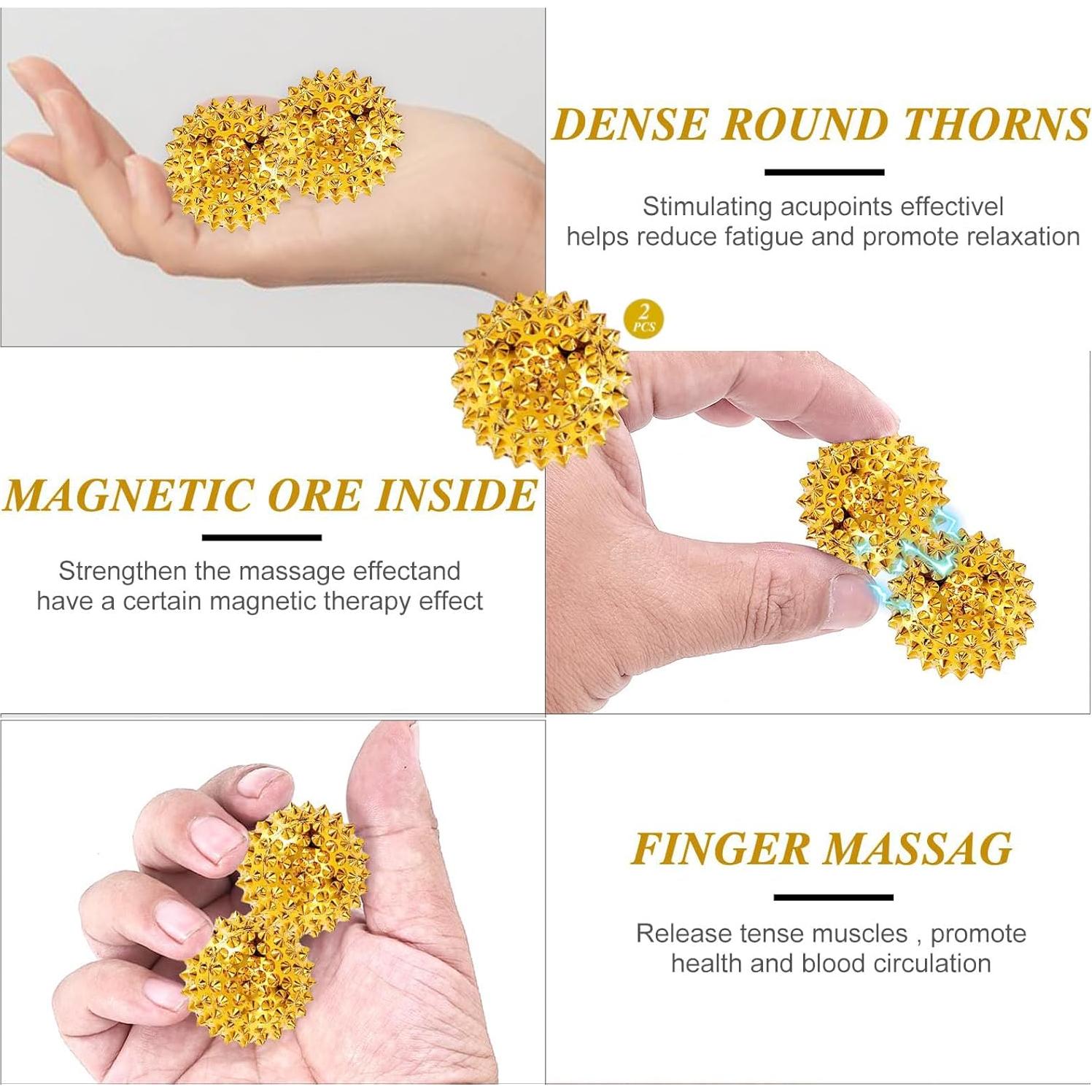 Bolas de Masaje de Mano Aetomtins - Acupresión Magnética 3.3cm