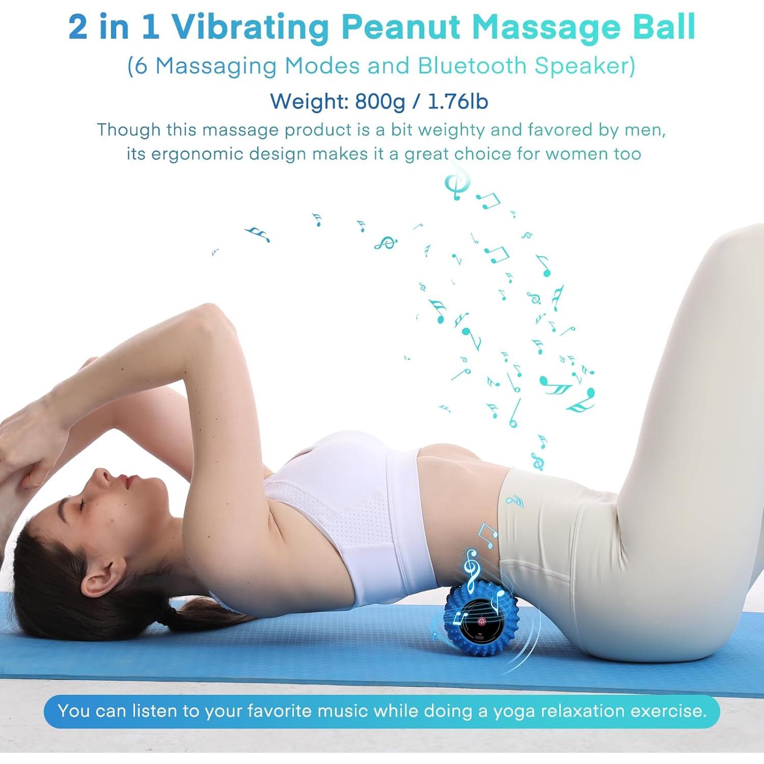 Bola de Masaje Vibrante 2 en 1 Meifuly Azul 6 Modos