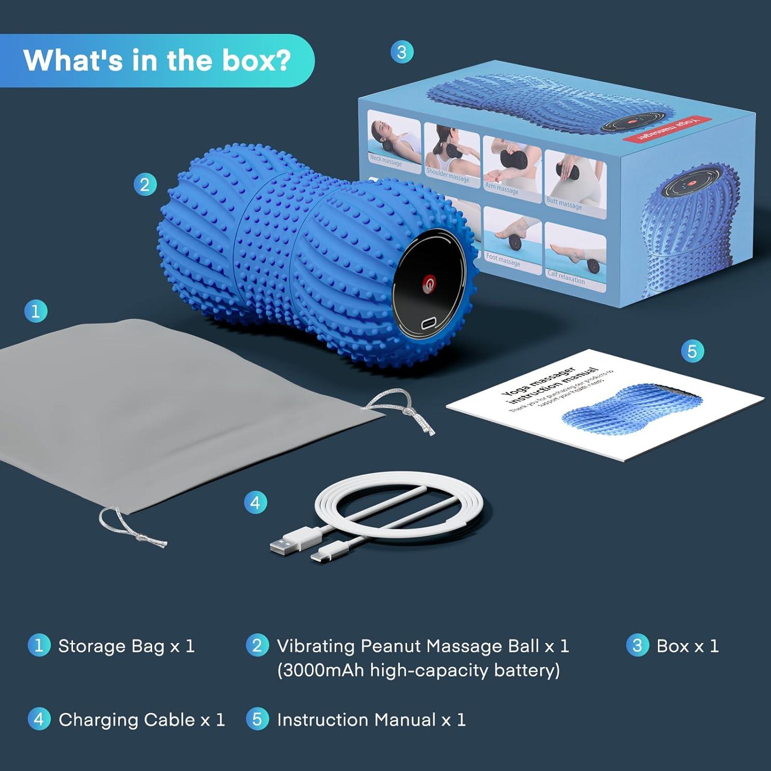 Bola de Masaje Vibrante 2 en 1 Meifuly Azul 6 Modos