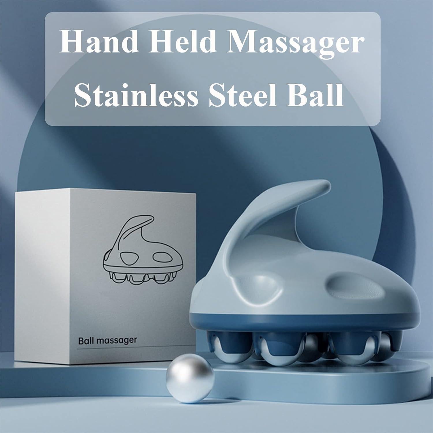 Masajeador de Mano WMM 360° para Alivio Muscular - Azul