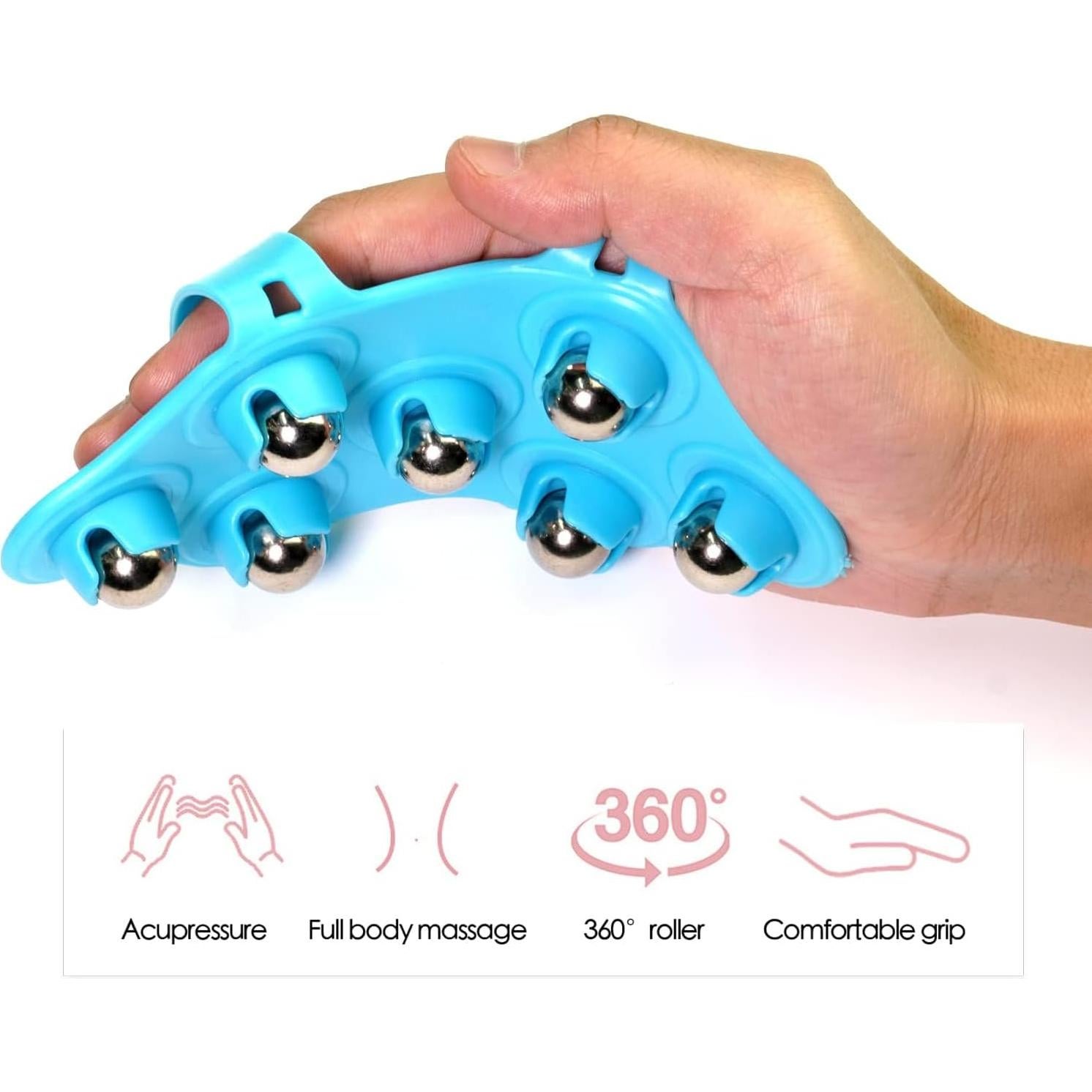 Rodillo de Masaje Manual CICIFAUS AM003 - Alivio Muscular Azul