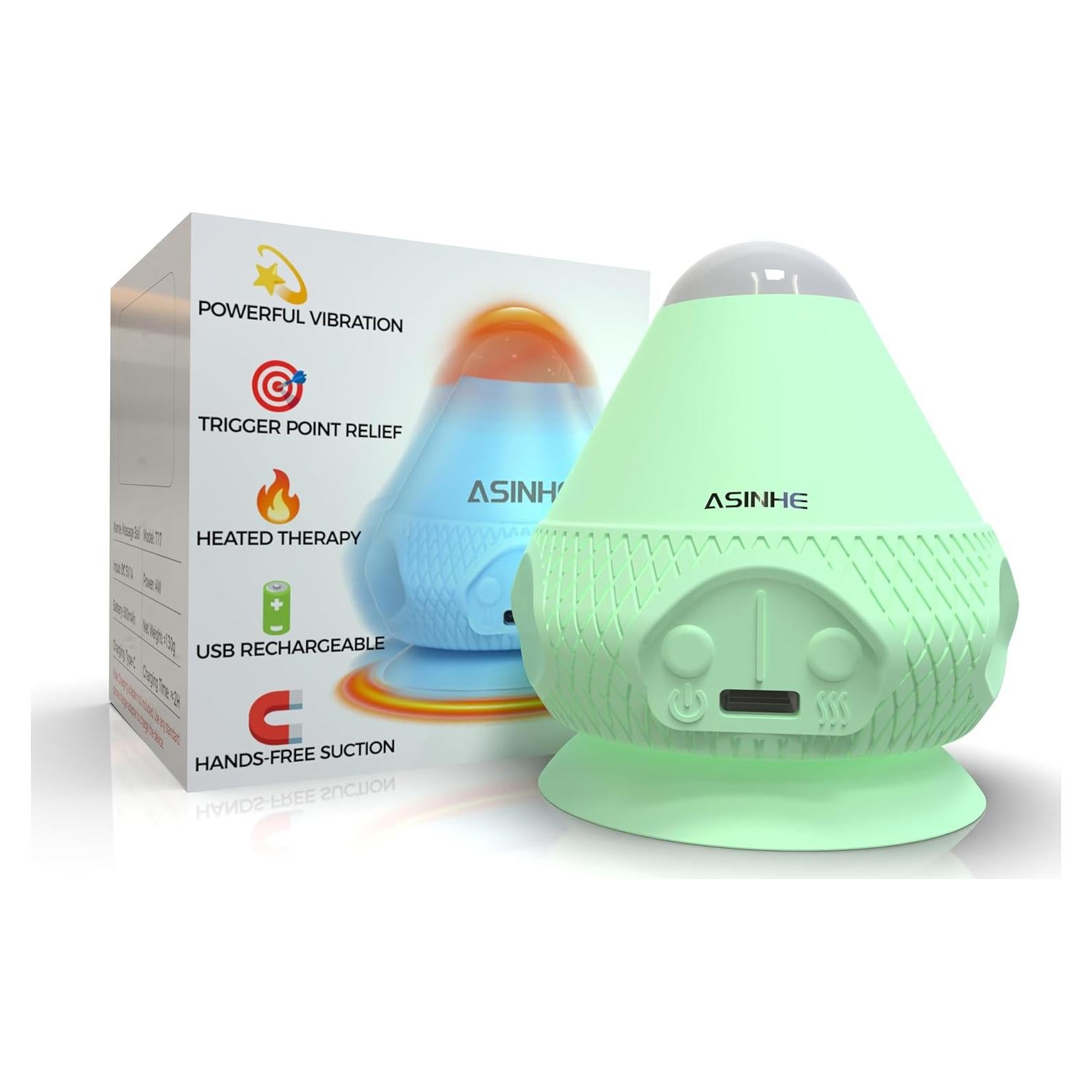 Bola de Masaje Vibrante Calentada VibeHeat 6.6cm Alivio Muscular