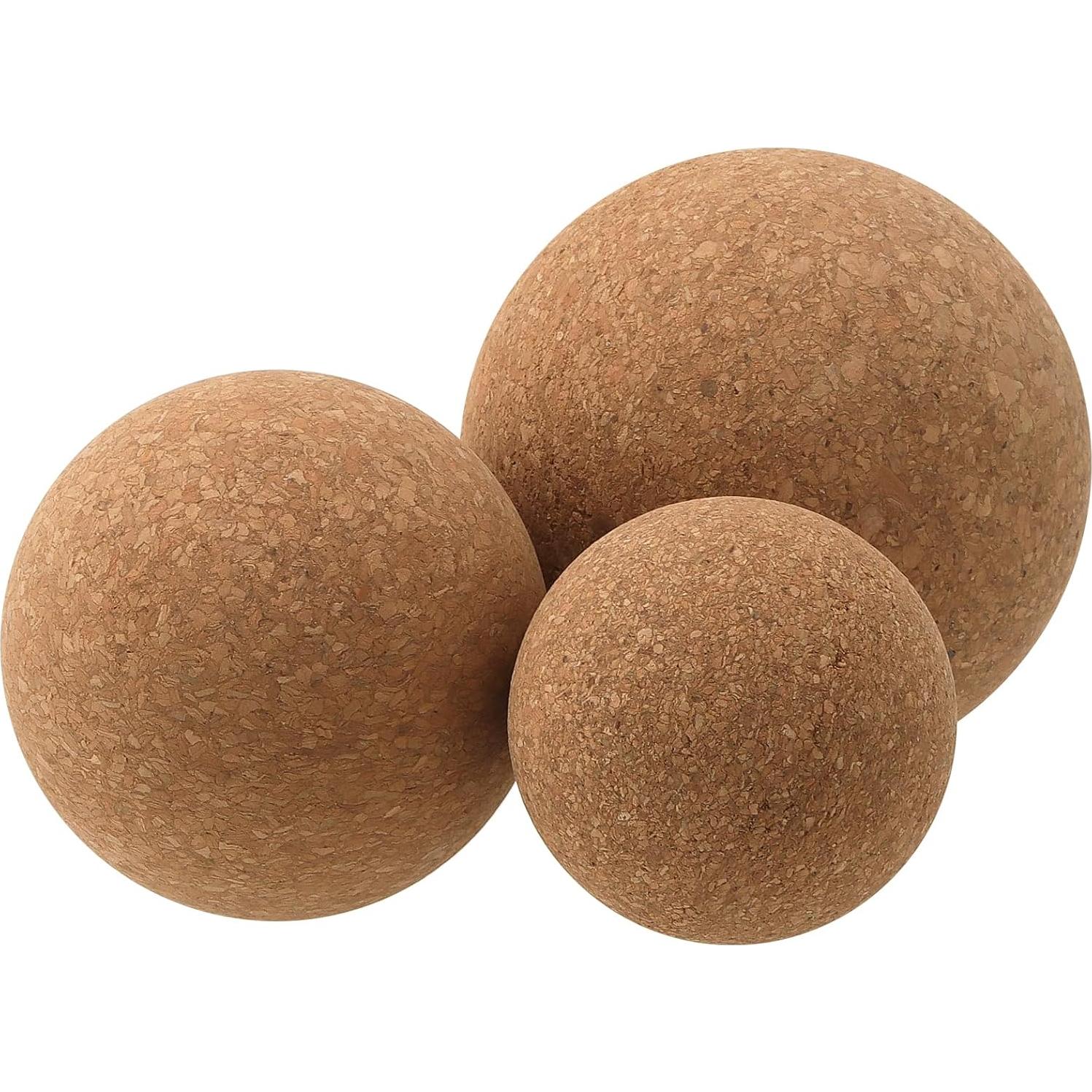 5 Bolas de Masaje de Corcho MUKLEI - 6cm, 8cm, 10cm