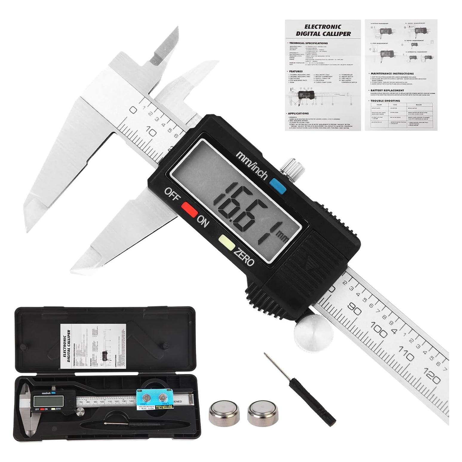 Calibrador Digital DEFO-570 de Acero Inoxidable 15.24 cm