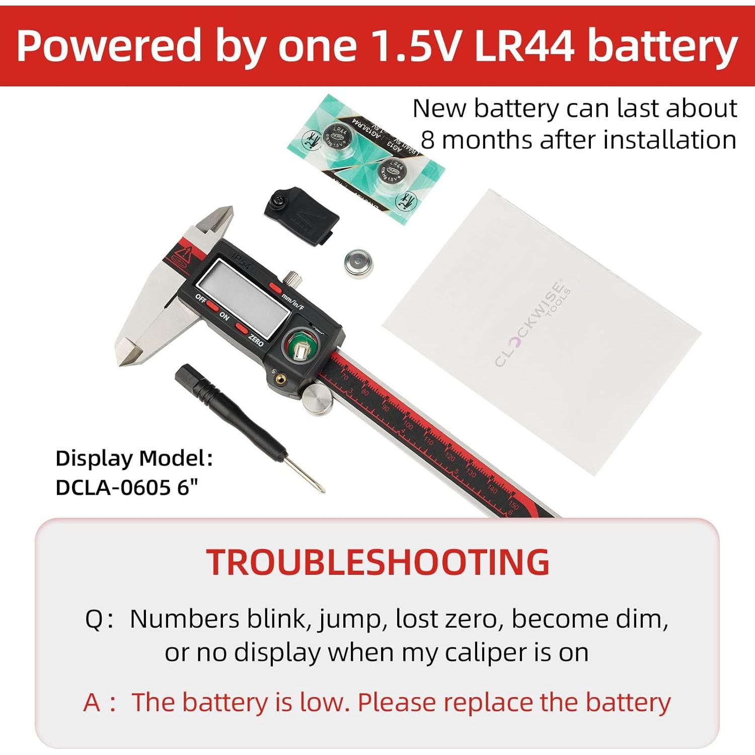 Calibre Digital VINCA DCLA-0605 150mm IP54 Acero Inoxidable