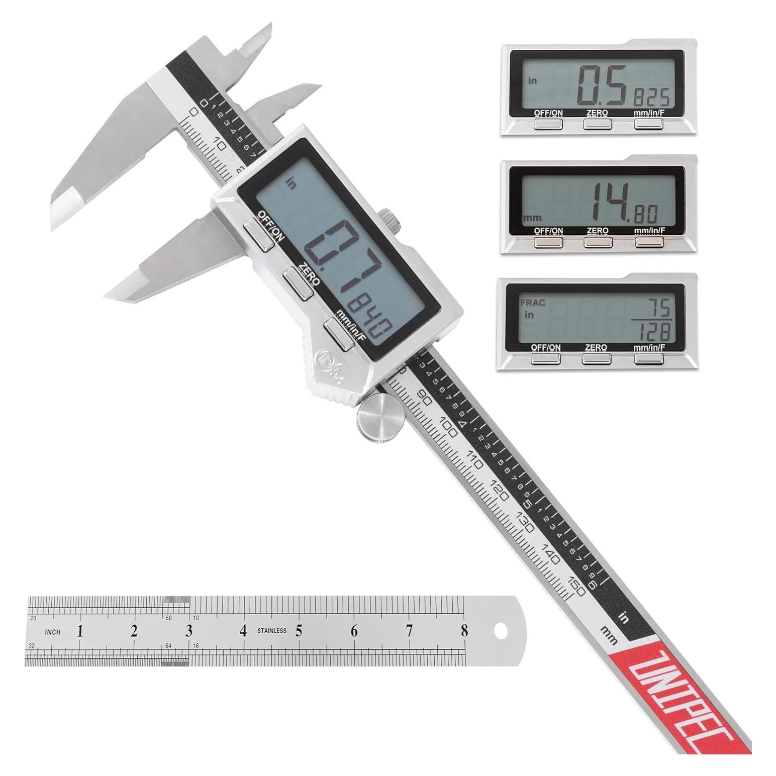 Calibrador Digital de Acero Inoxidable UNIPEC 150mm IP54