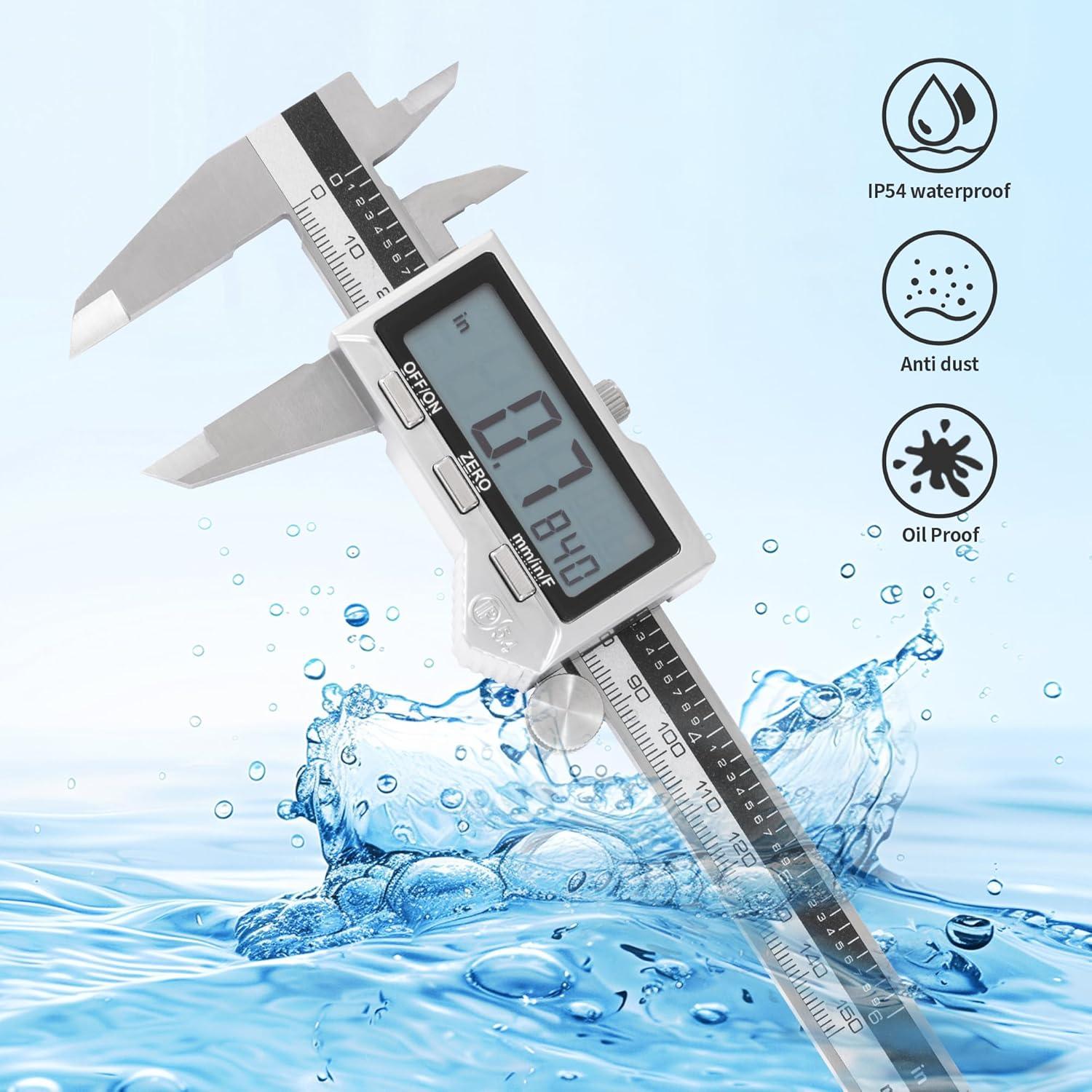 Calibrador Digital de Acero Inoxidable UNIPEC 150mm IP54