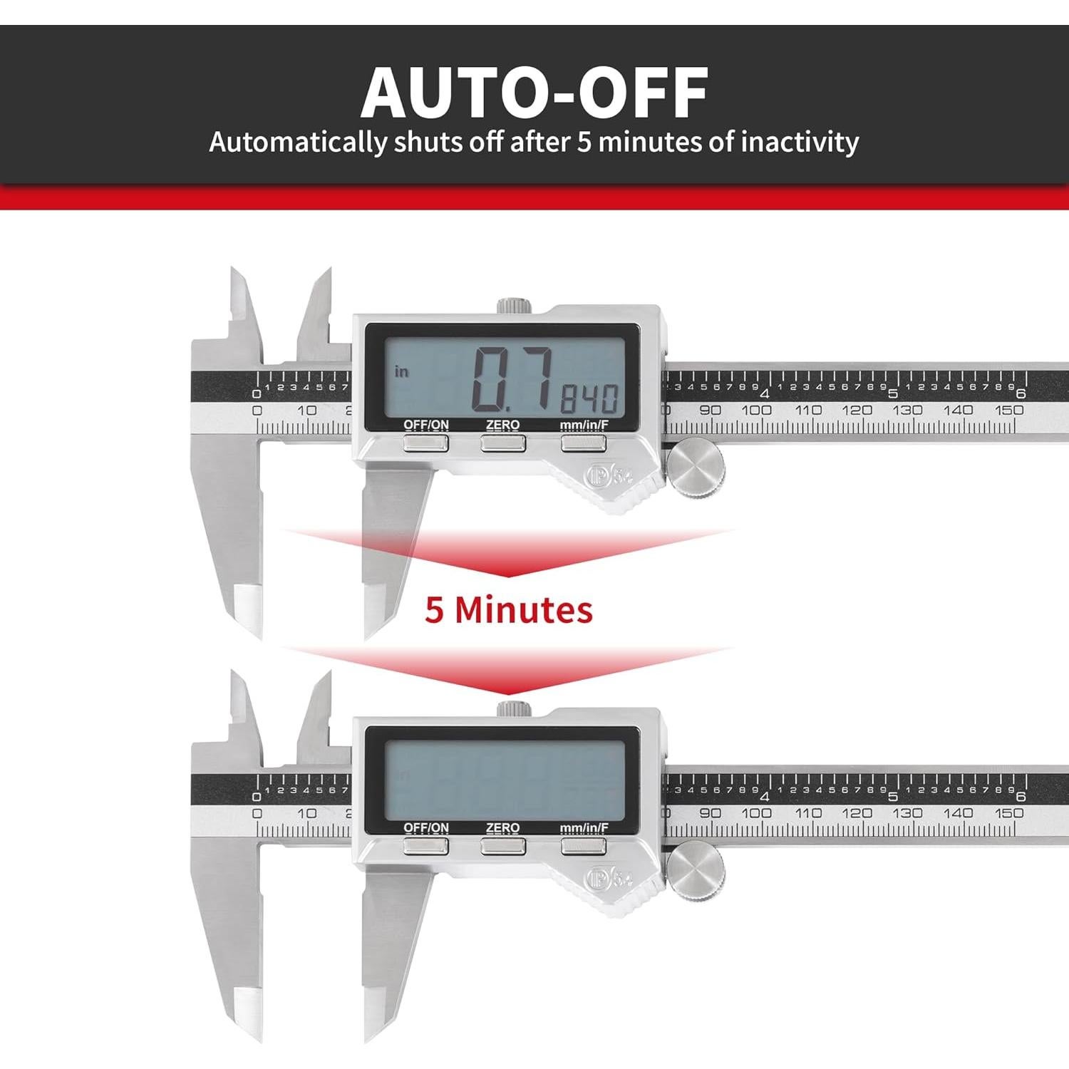 Calibrador Digital de Acero Inoxidable UNIPEC 150mm IP54