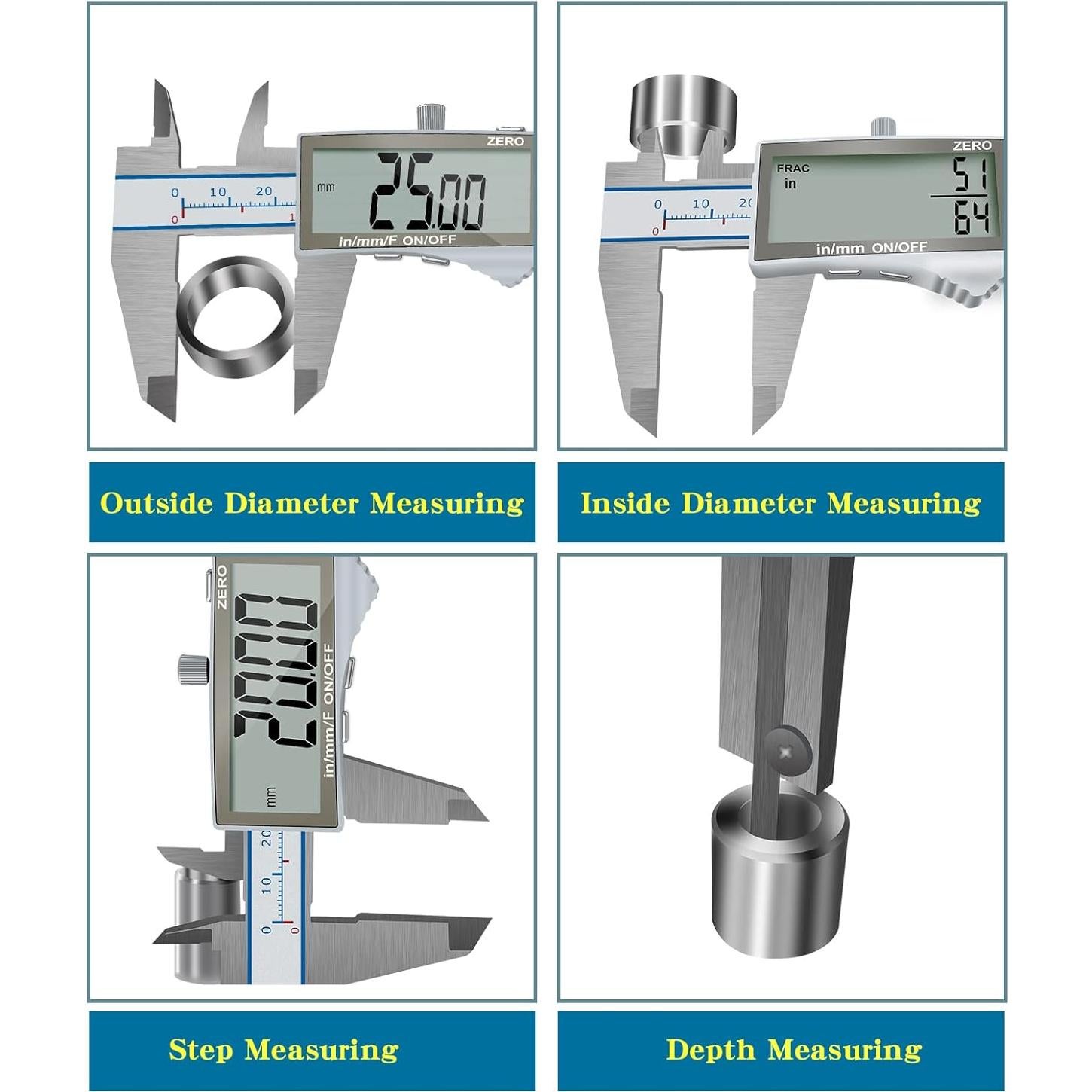 Calibrador Digital DITRON 150mm Vernier LCD Acero Inoxidable