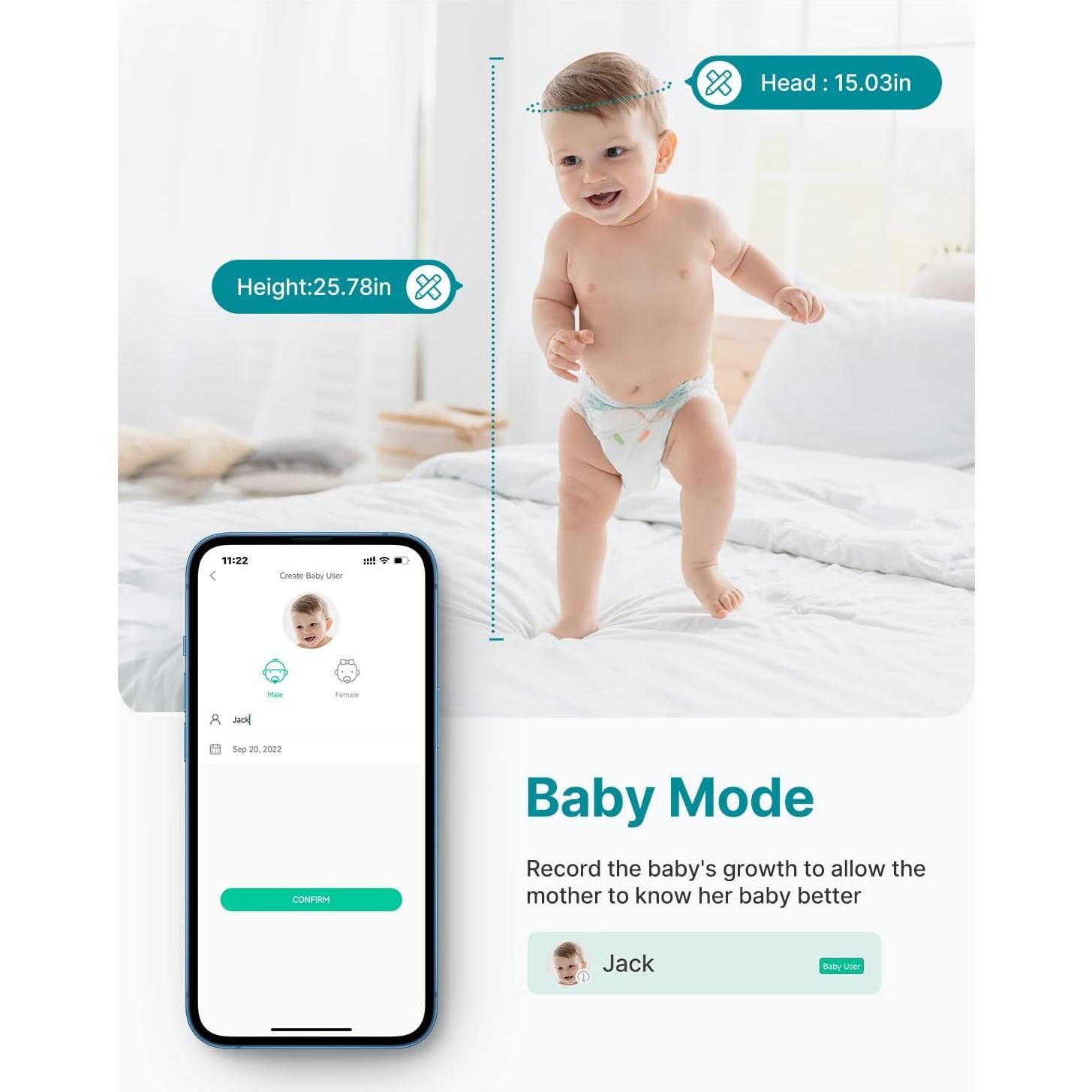Cinta Métrica Inteligente FITINDEX para Medidas Corporales 150 cm