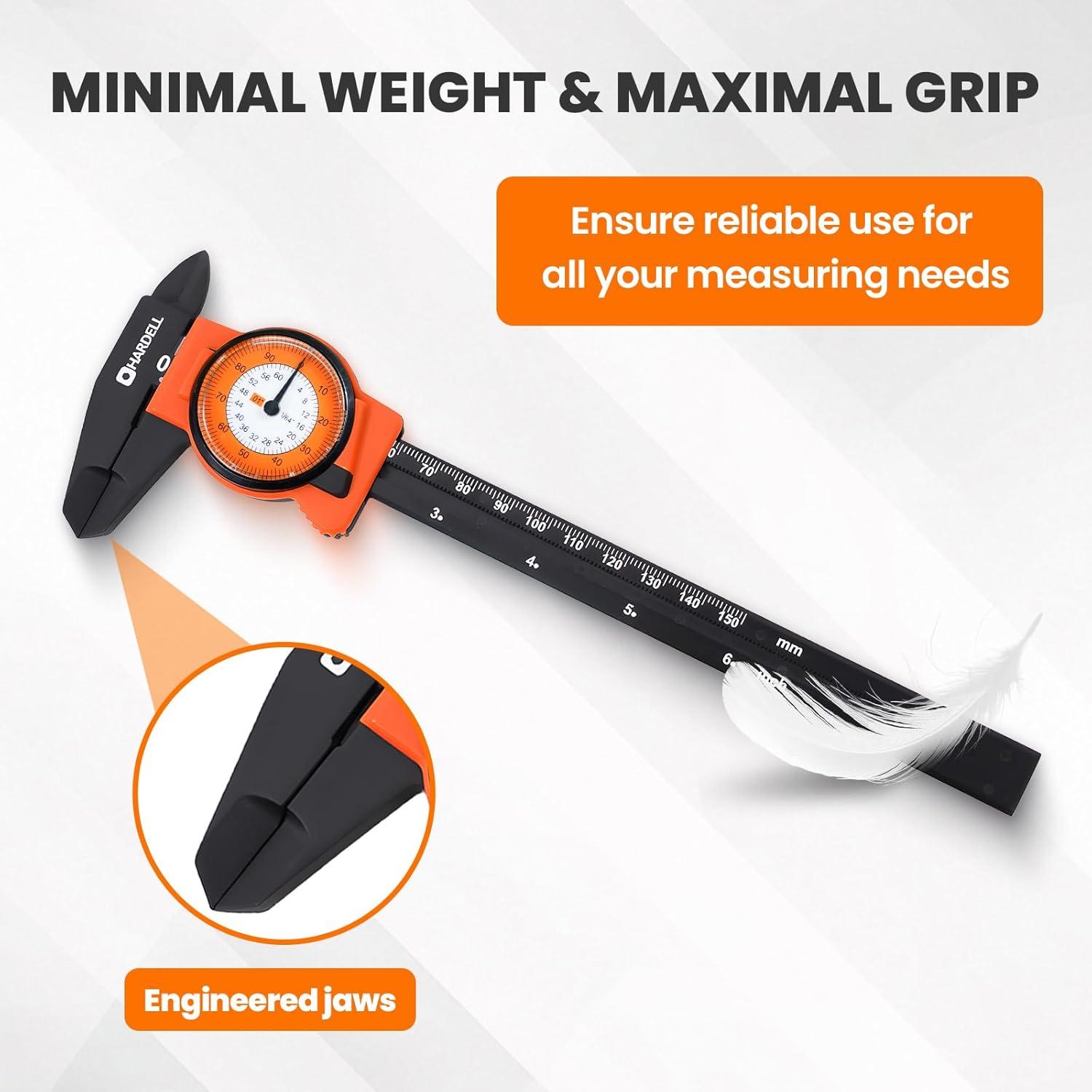 Calibre de Dial HARDELL 6" (15.24 cm) Precisión ±0.02 cm