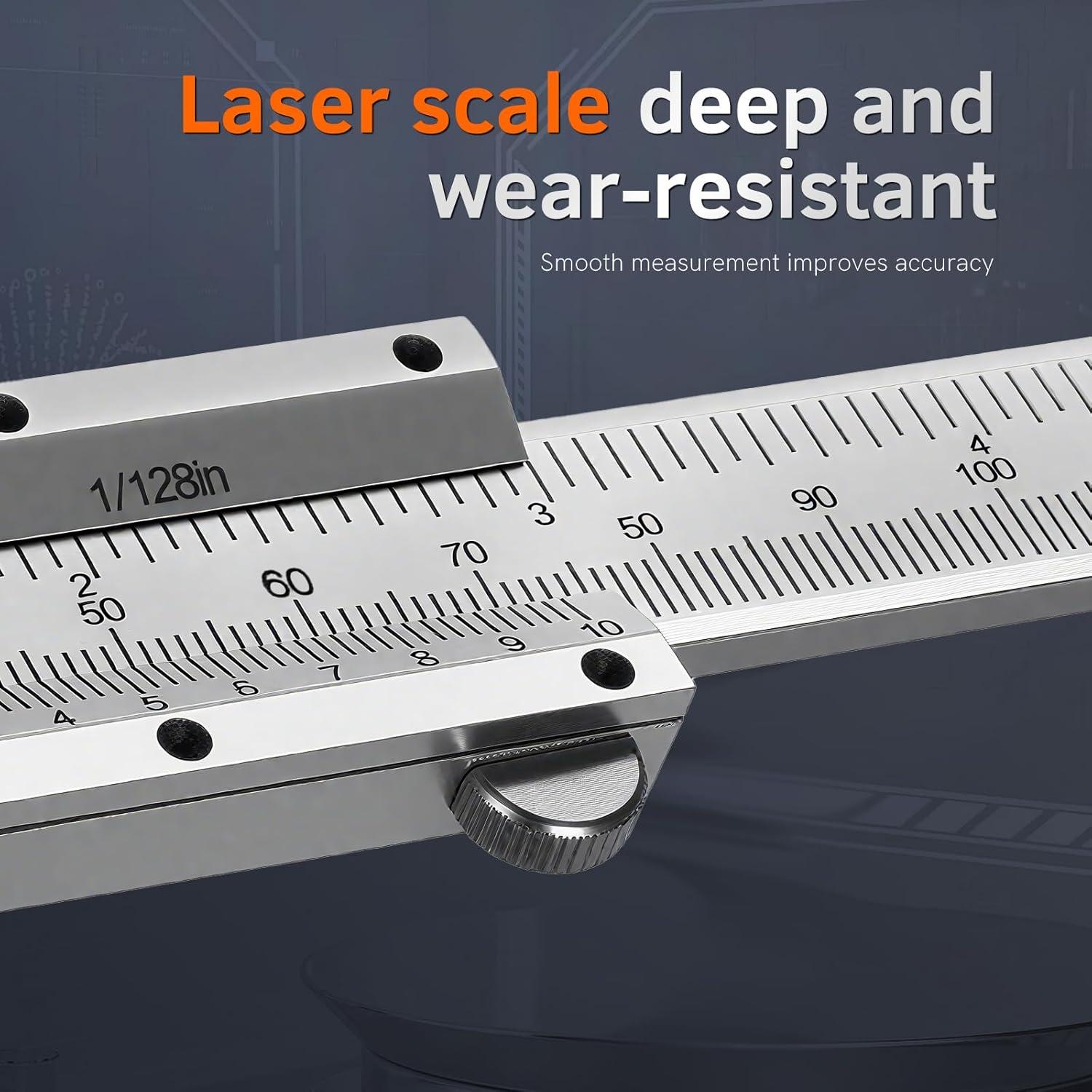 Calibrador Vernier Mecánico Vsvgmoq 150mm Escala Dual