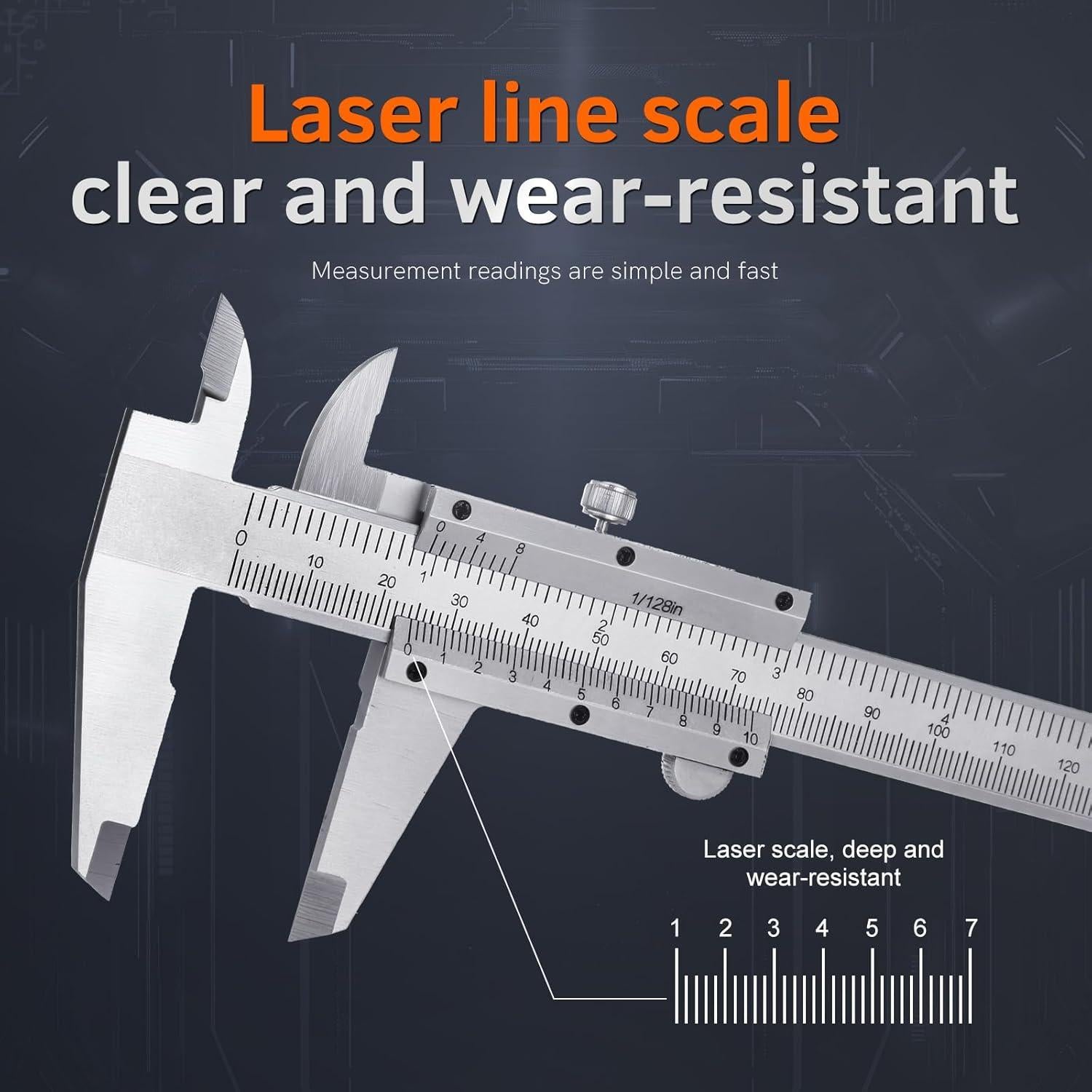 Calibrador Vernier Mecánico Vsvgmoq 150mm Escala Dual