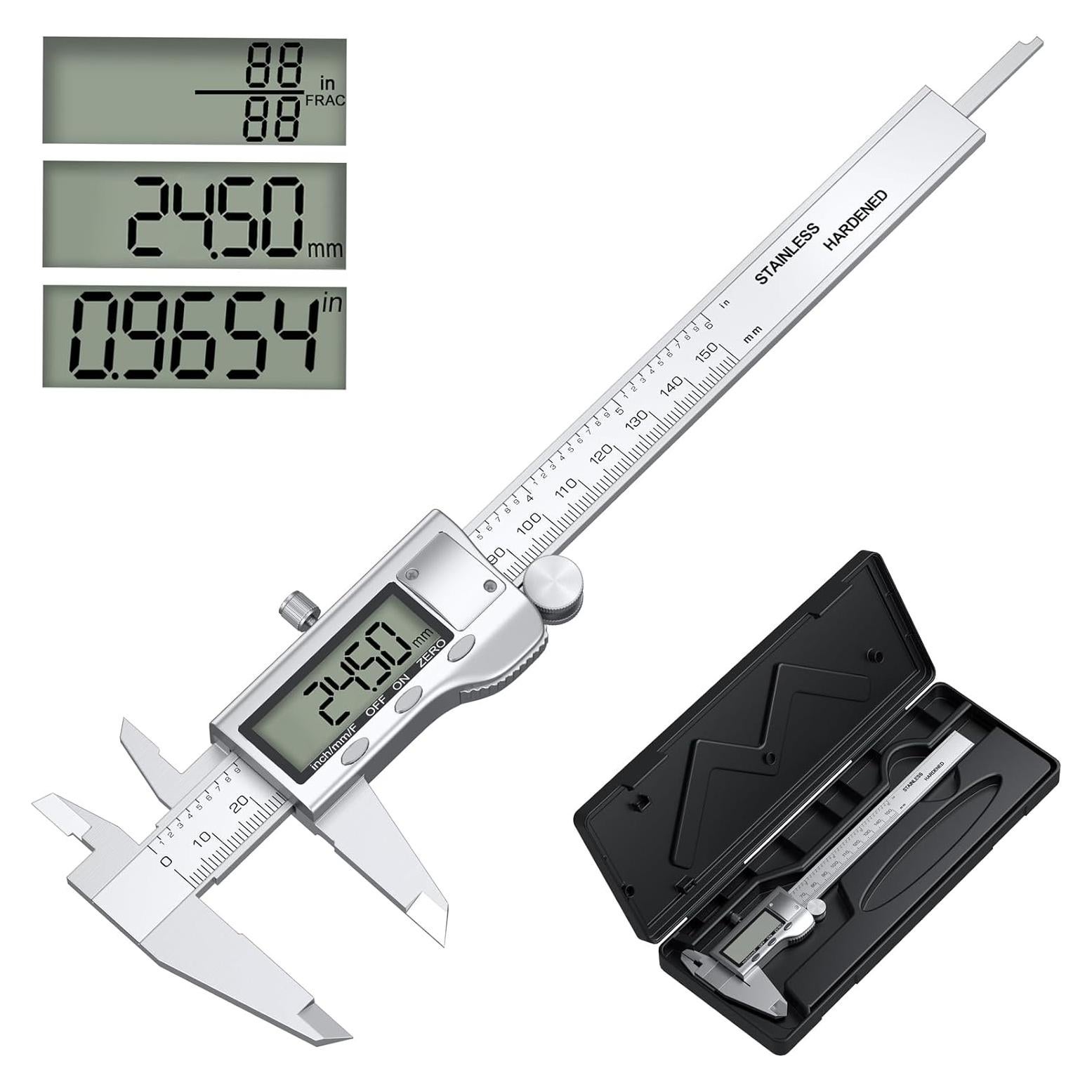 Calibrador Digital TOOGOND 150mm Acero Inoxidable LCD