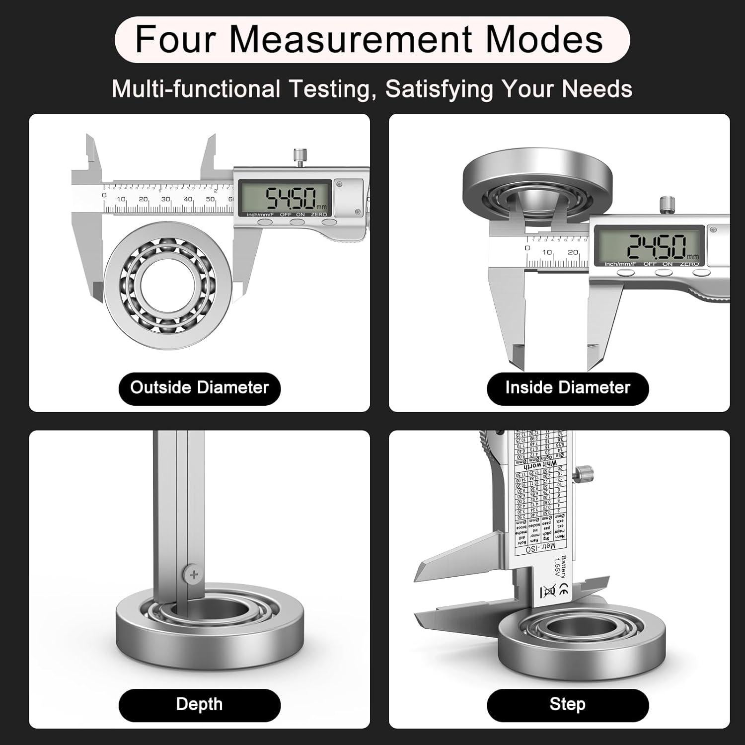 Calibrador Digital TOOGOND 150mm Acero Inoxidable LCD