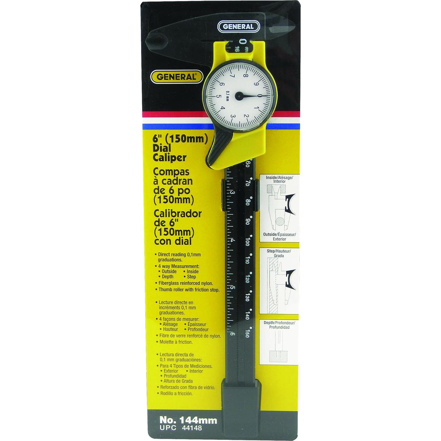 Calibrador Dial Métrico Herramientas Generales 15.24cm 0.1mm