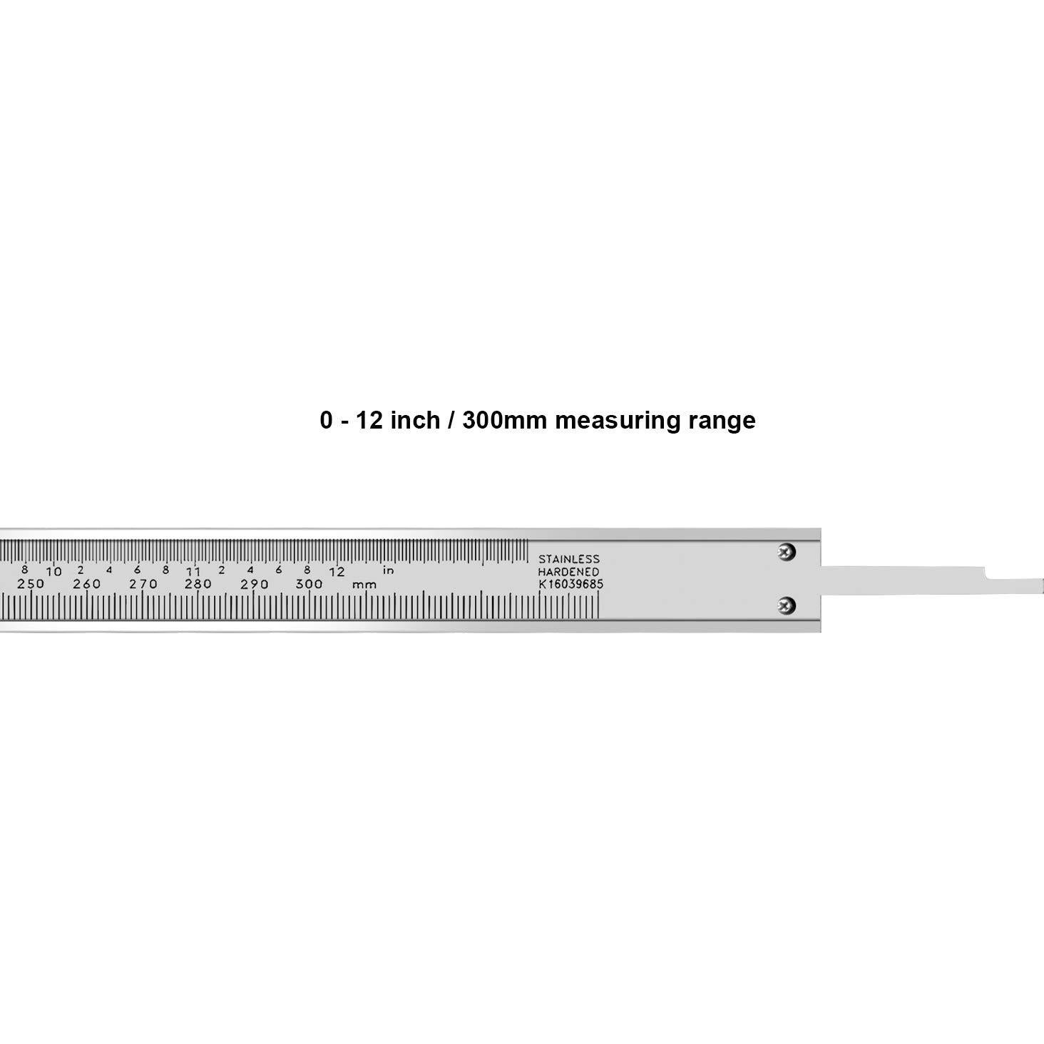 Calibrador Vernier ZLKSKER 300mm Acero Inoxidable Precisión 0.02mm