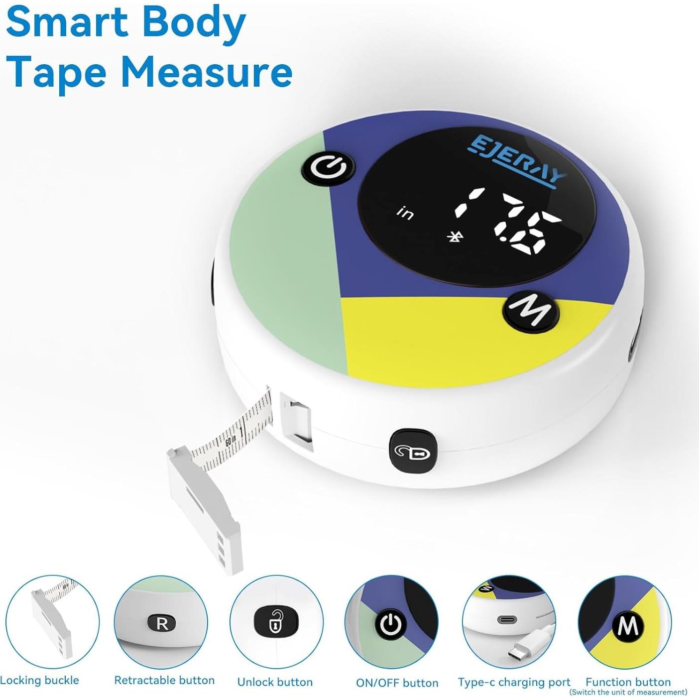 Cinta Métrica Digital EJEJAY 150cm con App Bluetooth