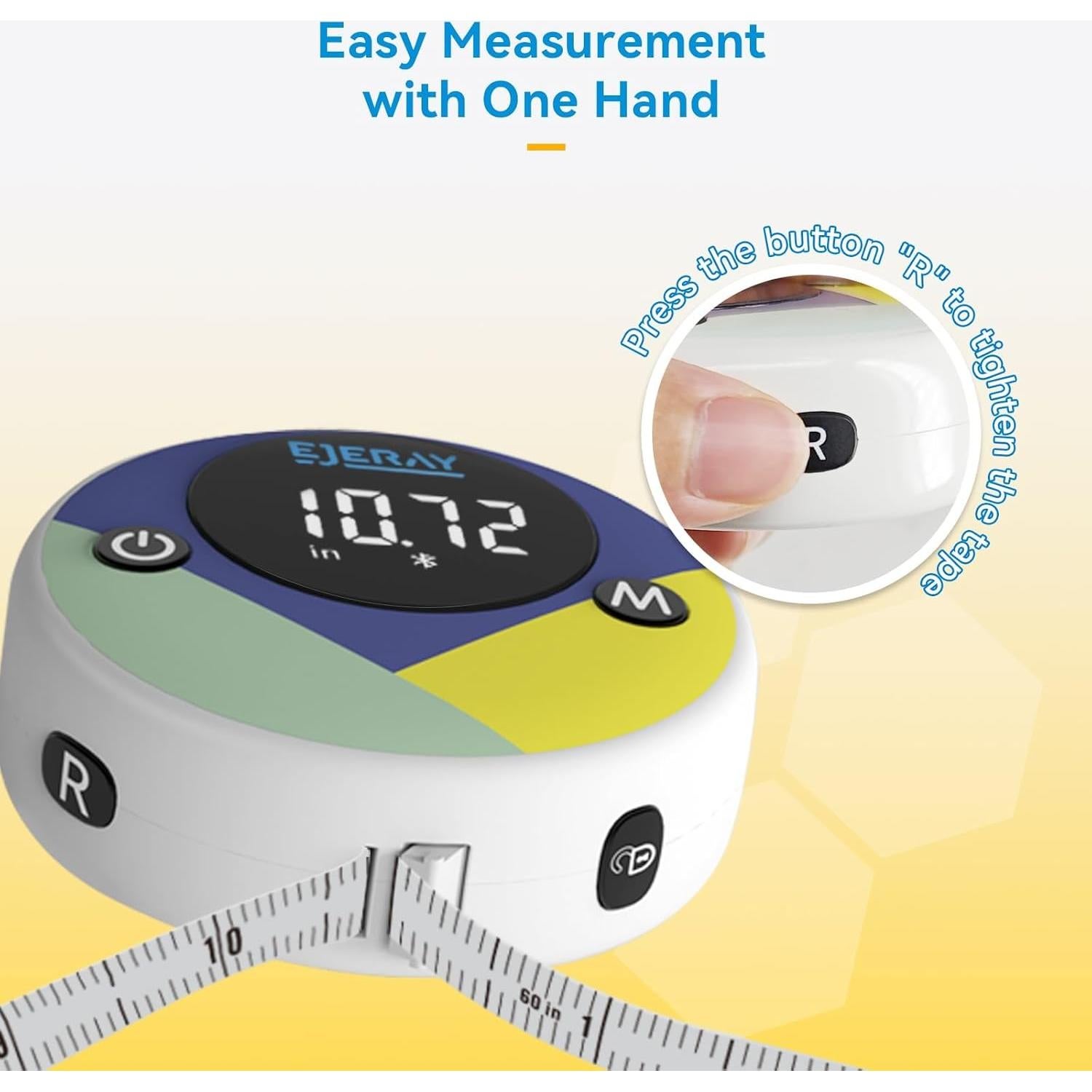 Cinta Métrica Digital EJEJAY 150cm con App Bluetooth