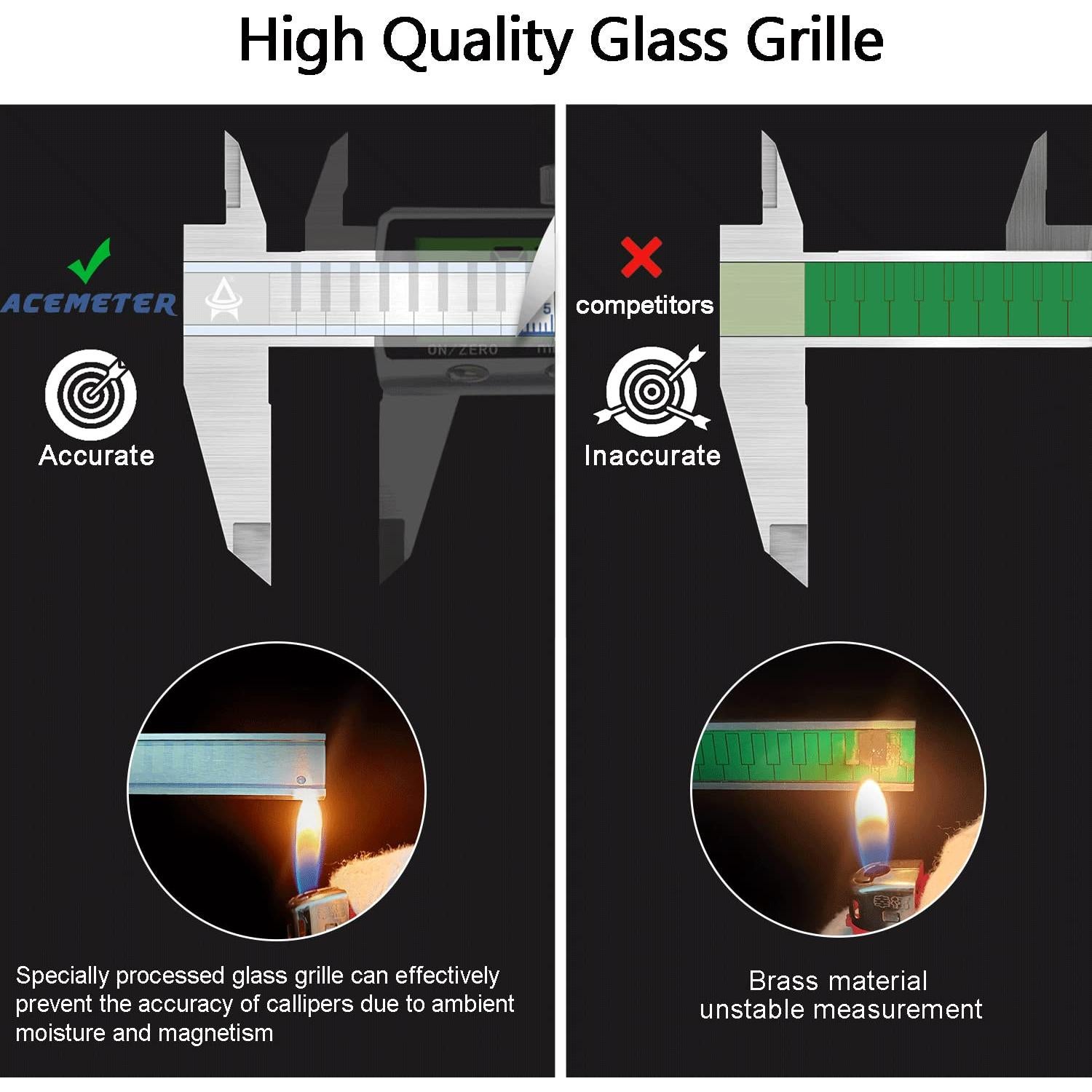 Calibrador Digital ACEMETER 0-150 mm Pantalla LCD Retroiluminada