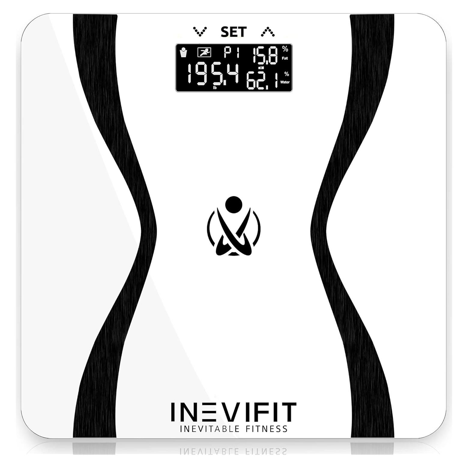 Báscula de Análisis Corporal INEVIFIT, Digital, 180 kg, 10 Usuarios