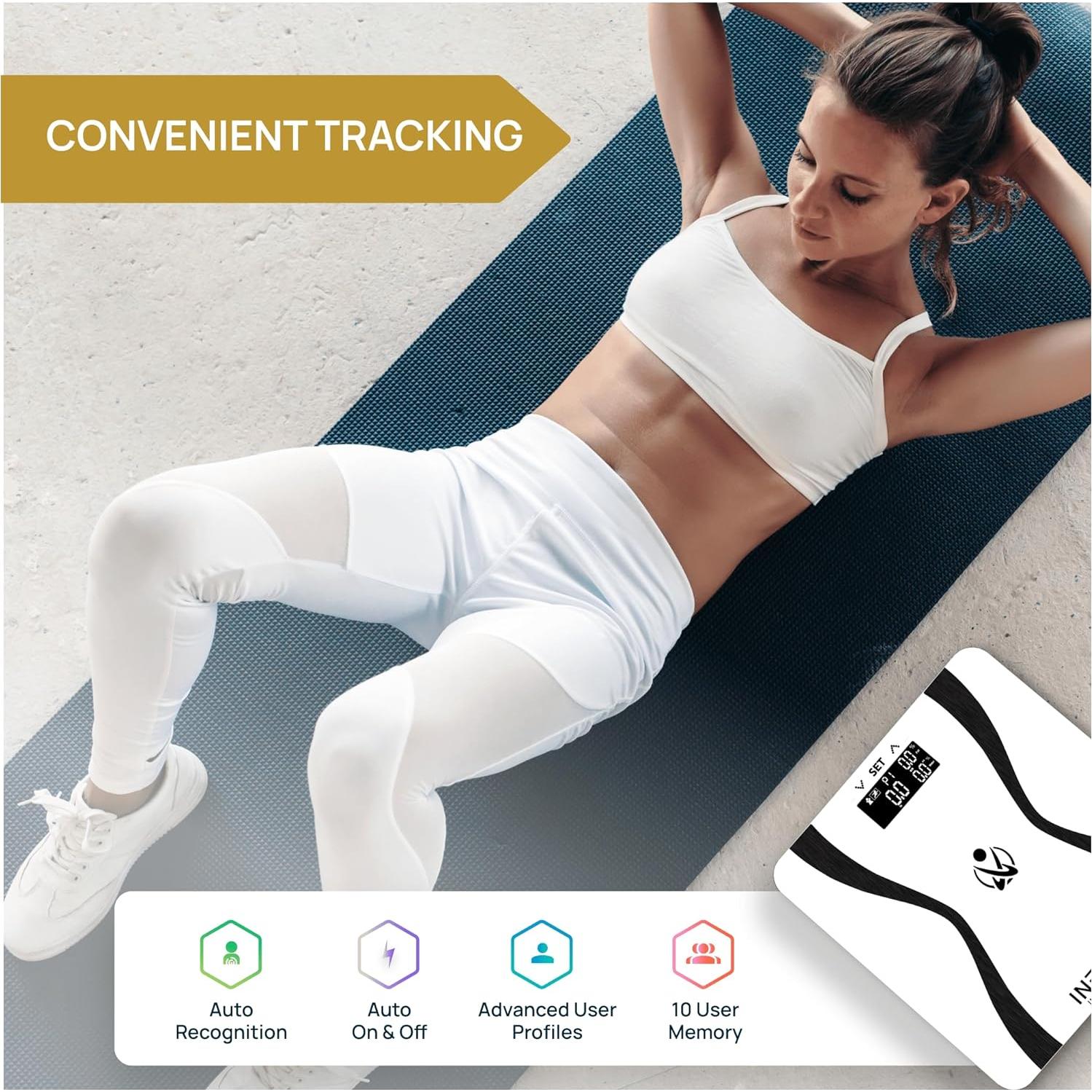 Báscula de Análisis Corporal INEVIFIT, Digital, 180 kg, 10 Usuarios