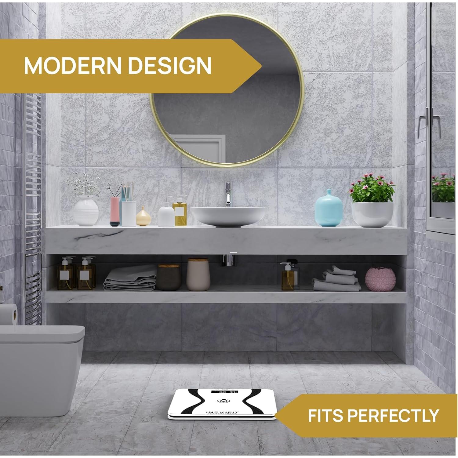 Báscula de Análisis Corporal INEVIFIT, Digital, 180 kg, 10 Usuarios