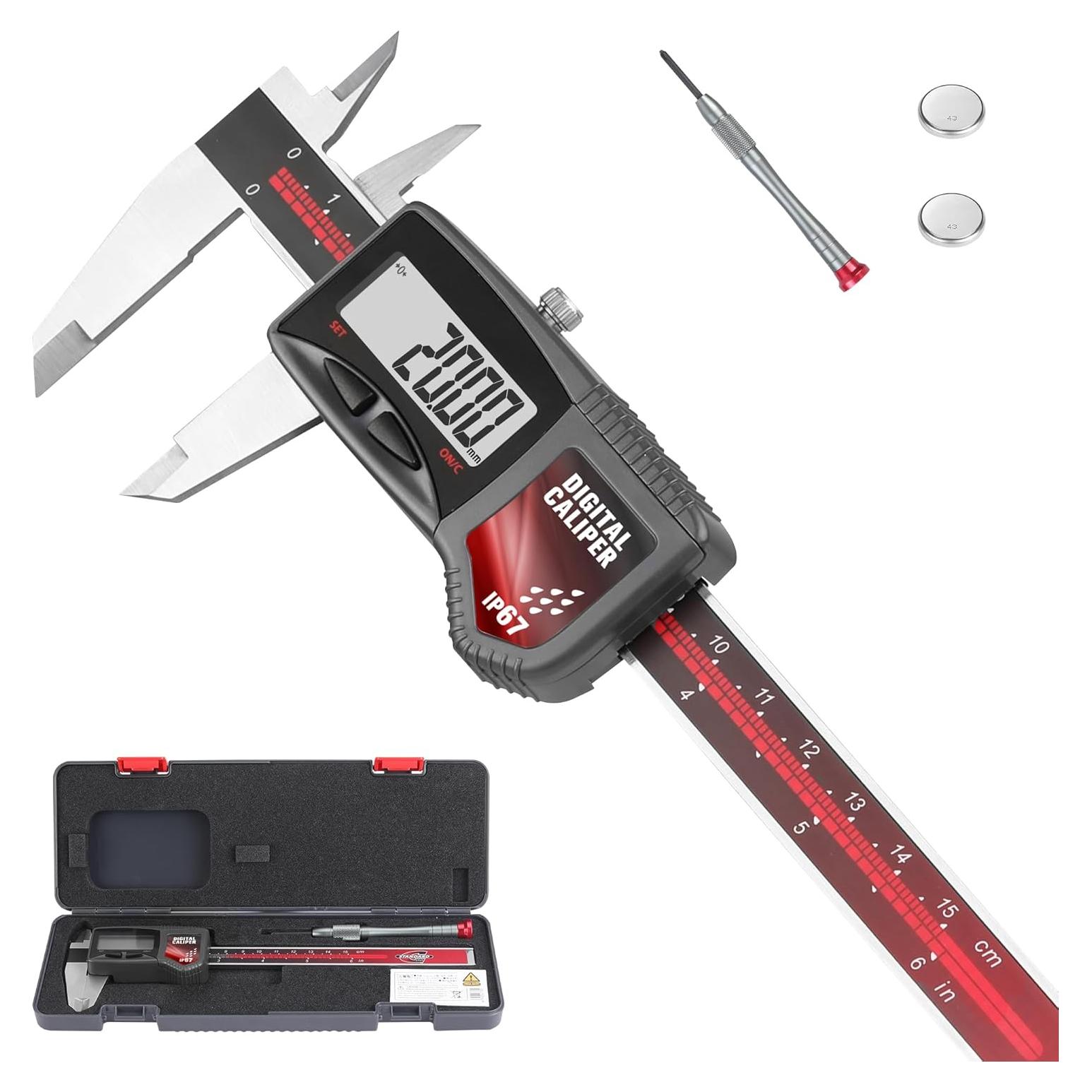 Calibrador Digital IP67 Acero Inoxidable 0-150mm Precisión