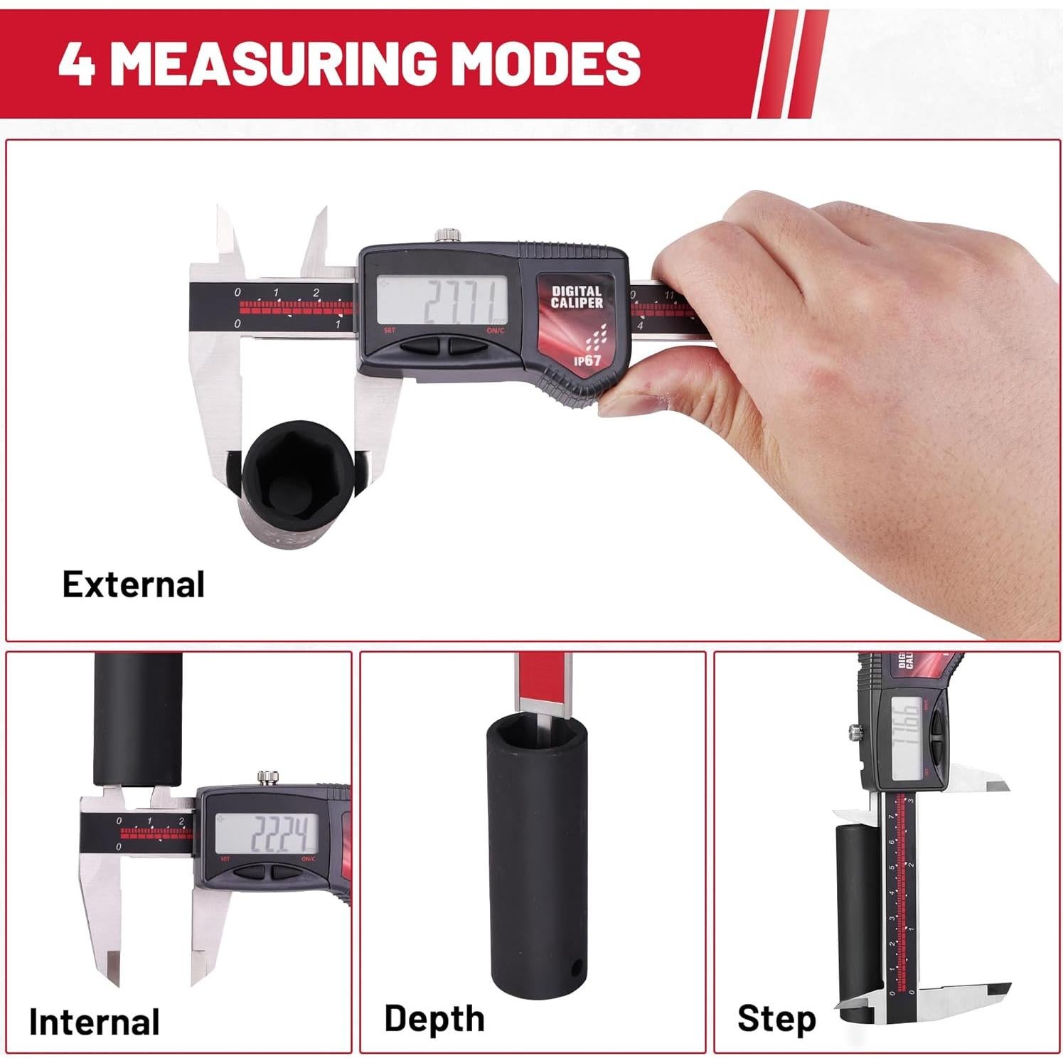 Calibrador Digital IP67 Acero Inoxidable 0-150mm Precisión