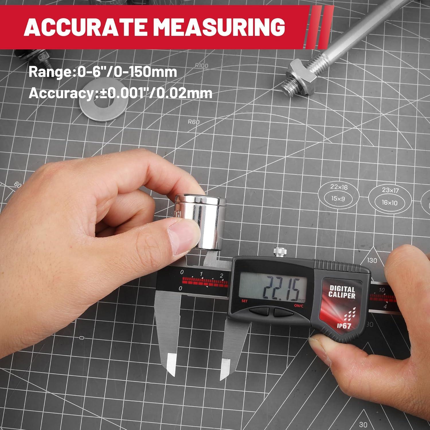 Calibrador Digital IP67 Acero Inoxidable 0-150mm Precisión