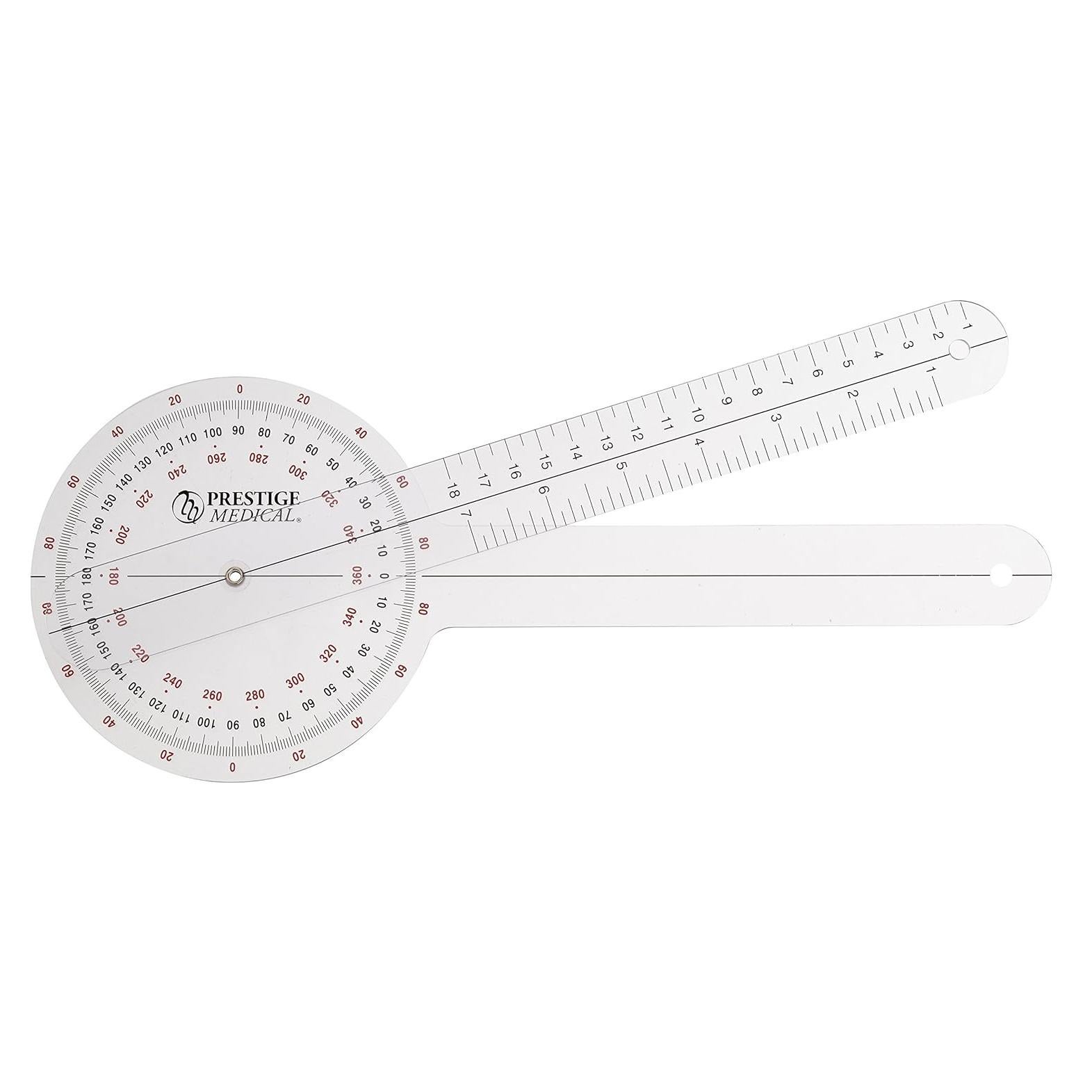 Goniómetro de Plástico Prestige Medical 30.48 cm 360 Grados