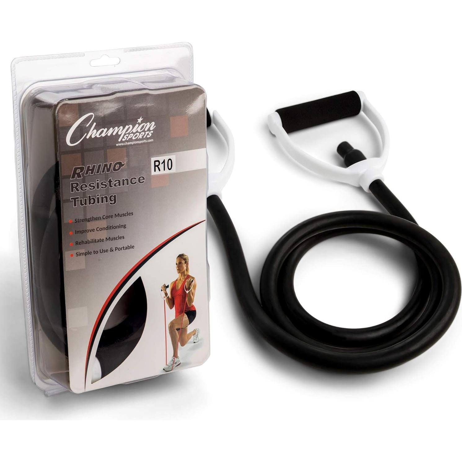 Tubería de Resistencia Champion Sports 100 Lbs Negra - Ejercicio