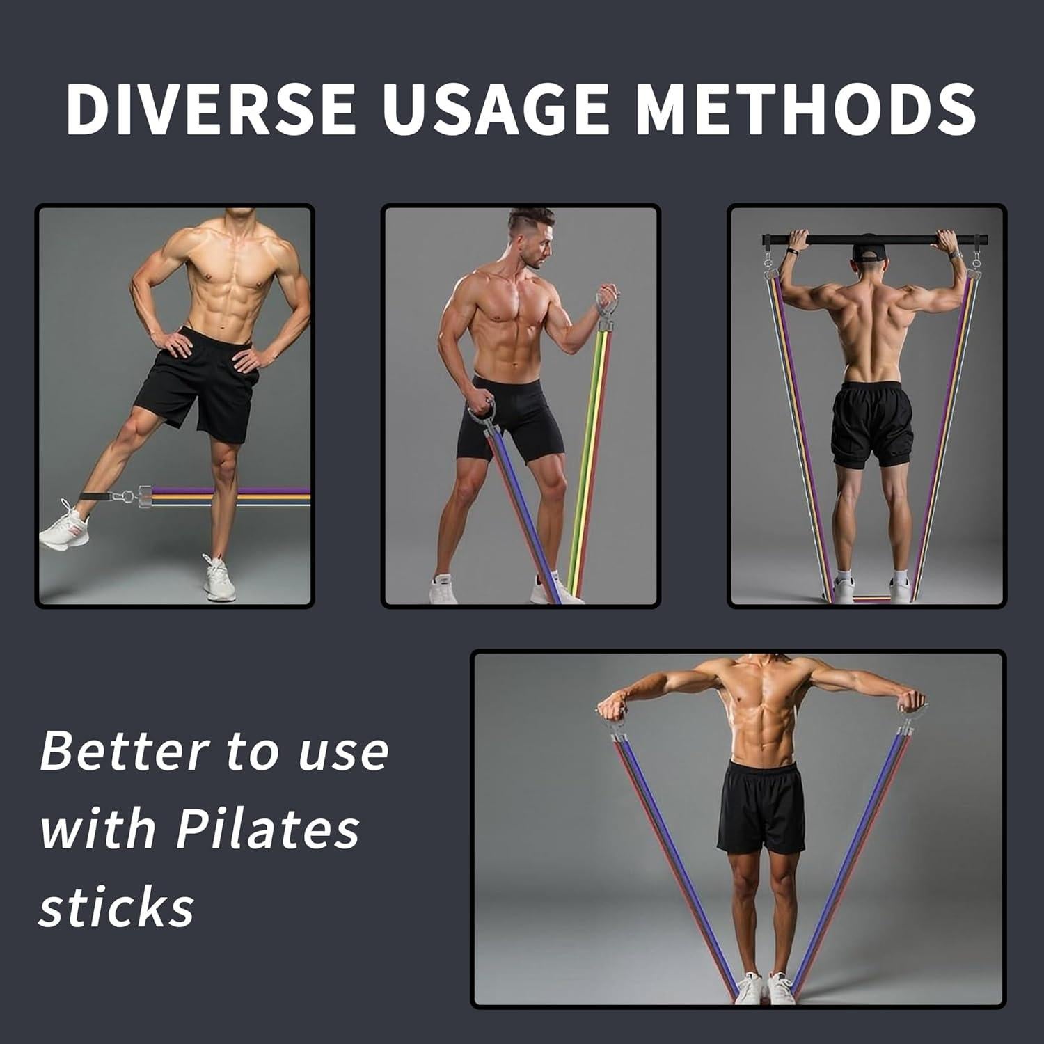 Juego de Bandas de Resistencia 17 Piezas ZUFUMI - Ejercicio en Casa