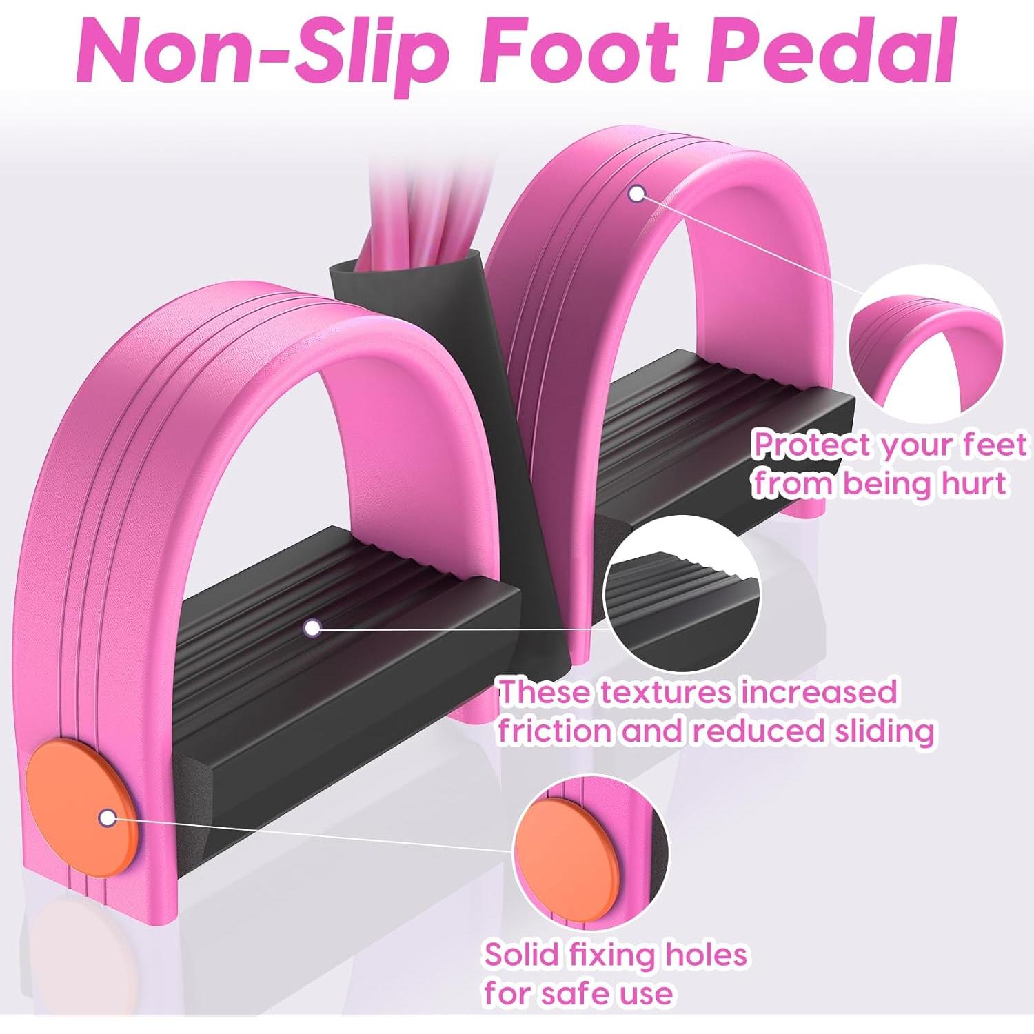 Banda de Resistencia con Mango Hacole, 6 Tubos, Rosa