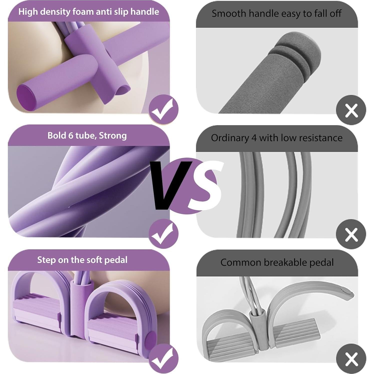 Cuerda de Resistencia con Pedal Sozilifty 6 Tubos Pesado