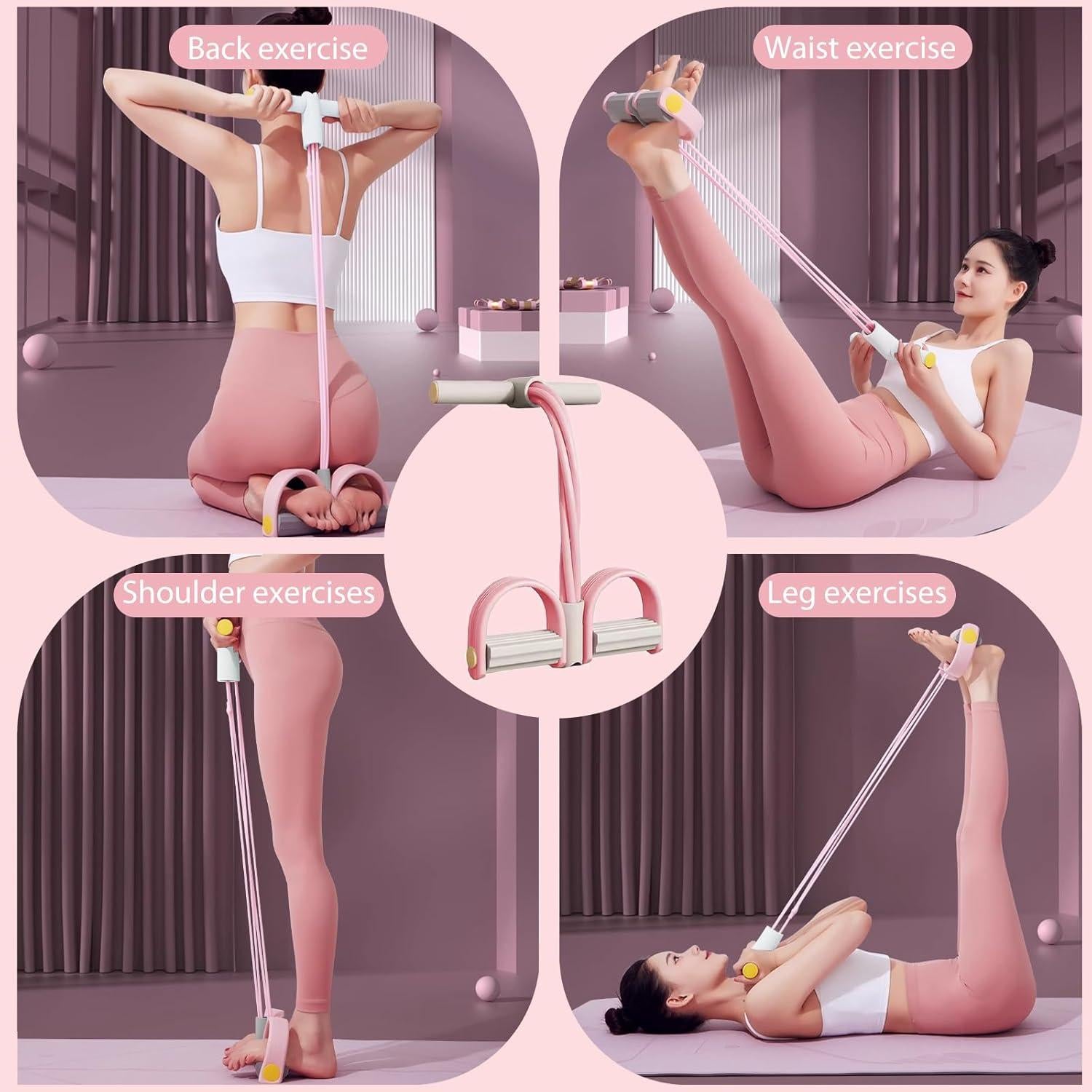 Banda de Resistencia con Pedal Sozilifty Rosa - Entrenamiento Fuerza