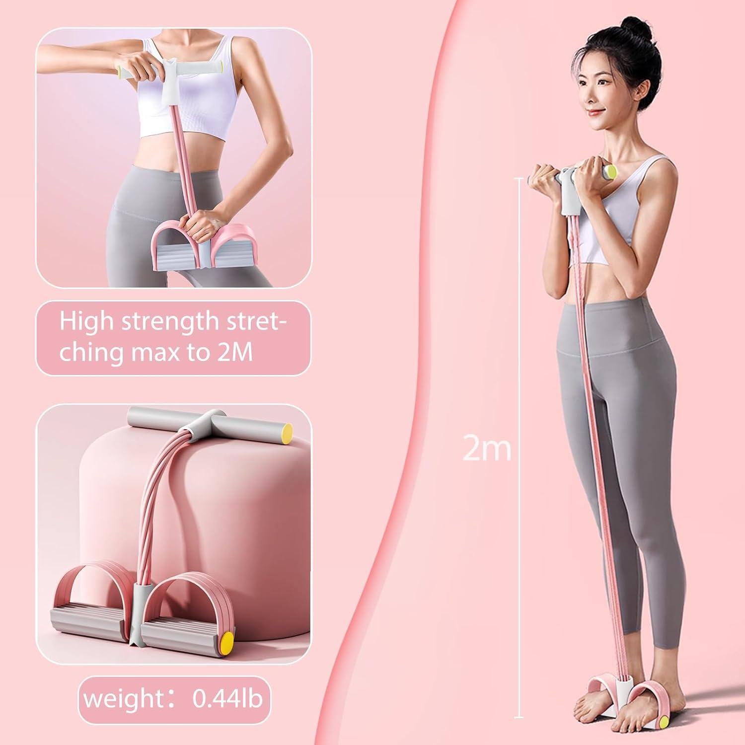 Banda de Resistencia con Pedal Sozilifty Rosa - Entrenamiento Fuerza