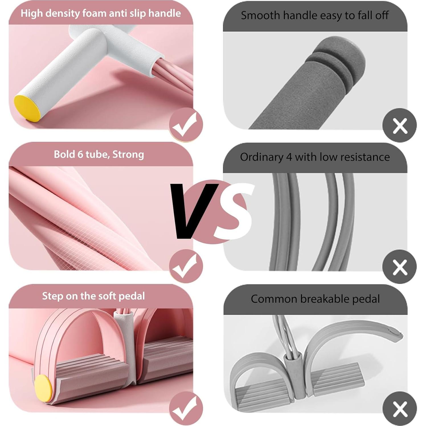 Banda de Resistencia con Pedal Sozilifty Rosa - Entrenamiento Fuerza