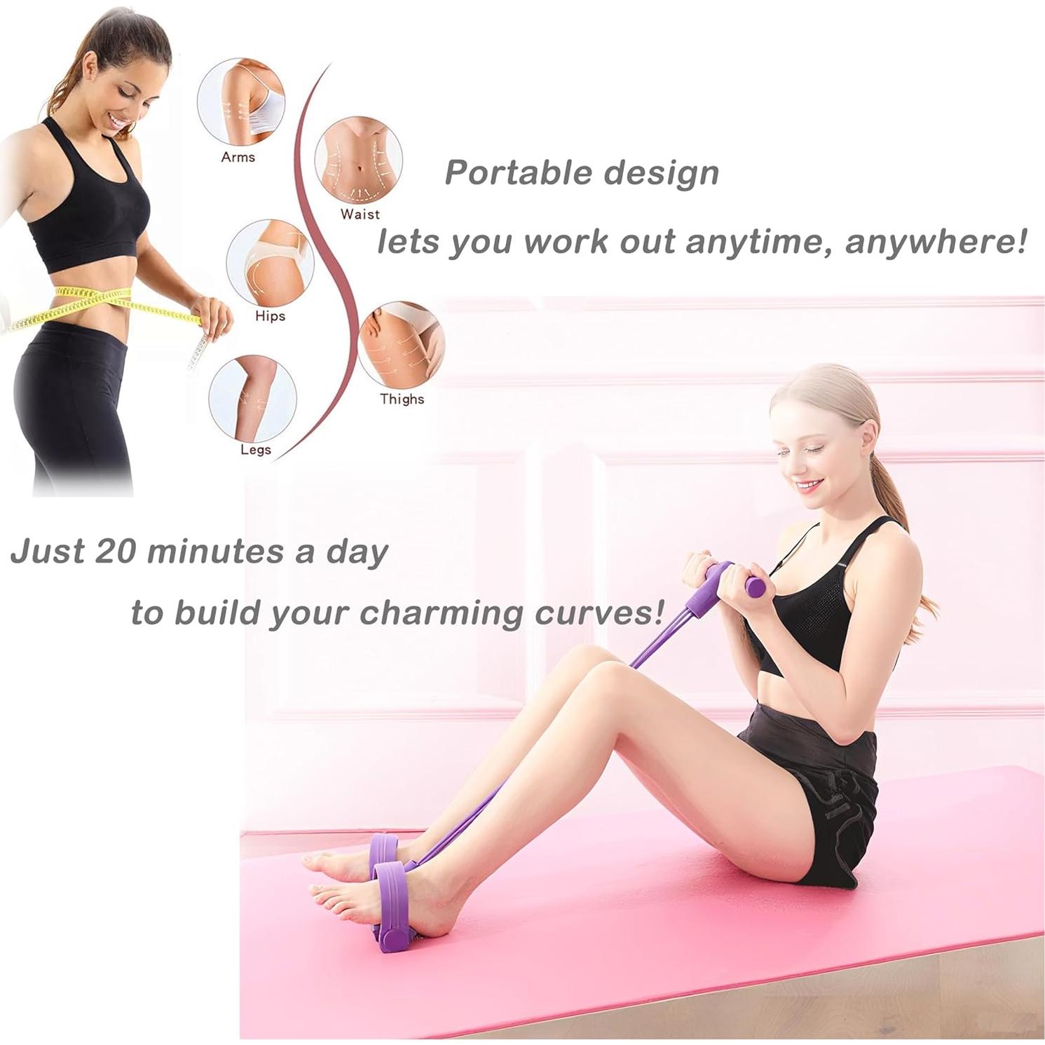 Tirador de Tobillo Gcoujrl 6 Tubos + 21 Bandas de Resistencia